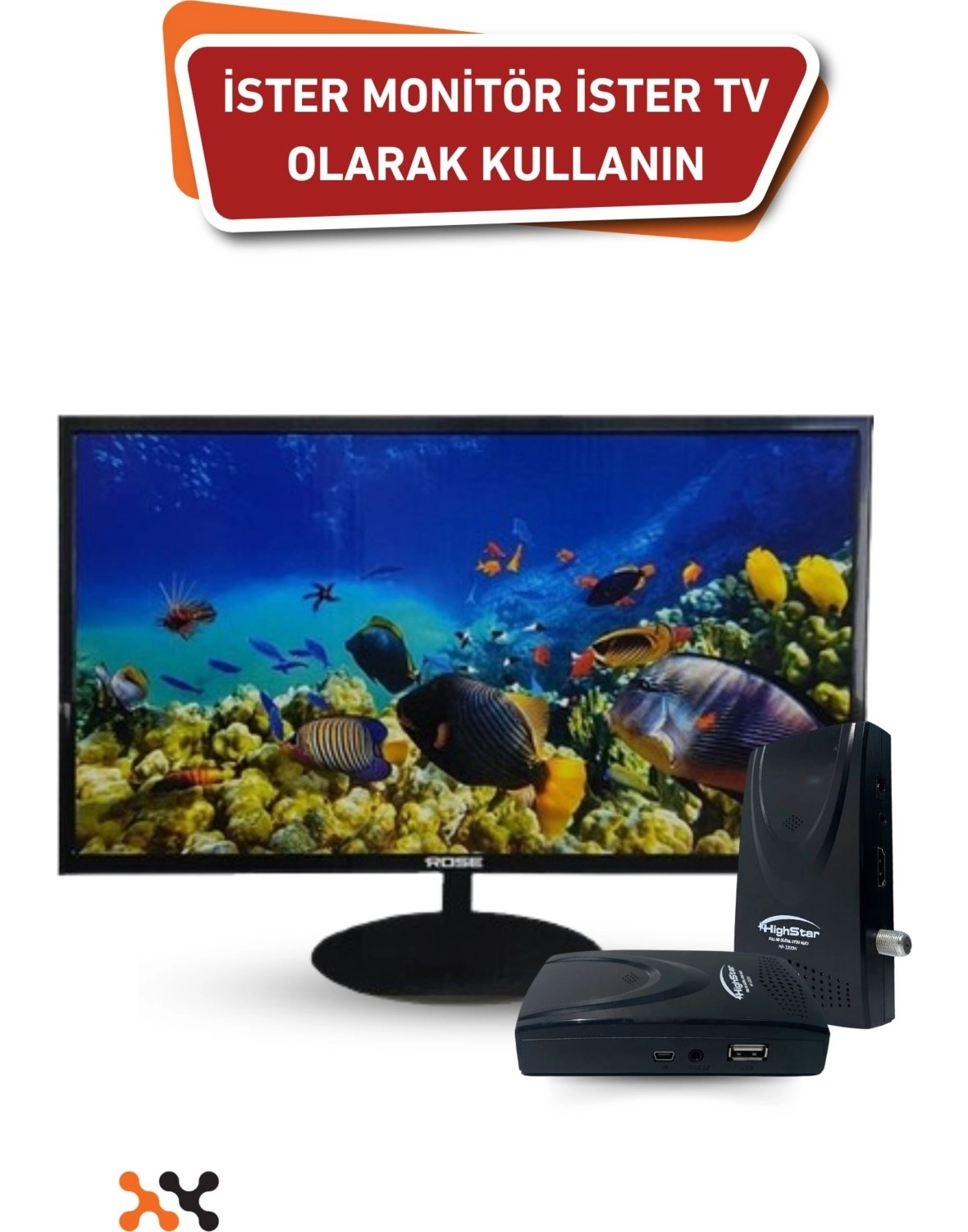 22" 55 Ekran Karavan - Tekne - Yat Lcd Monitör Tv Ve Highstar Dahili Wifili Uydu Alıcısı - Görsel 2