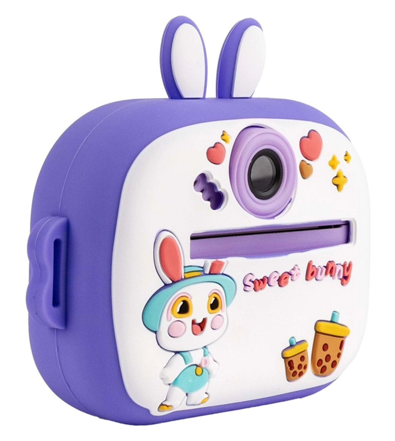 4Berry Q7 Taşınabilir Fotoğraf Yazıcı Ve Kamera Bunny Mor - Görsel 3