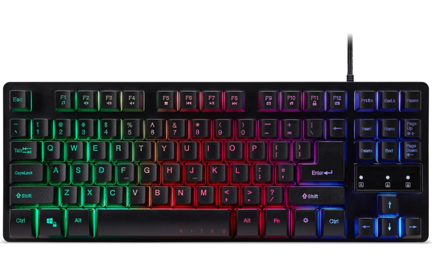 Acer Nitro Tkl Mekanik Rainbow Klavye Siyah Gp.kbd11.02R - Görsel 2