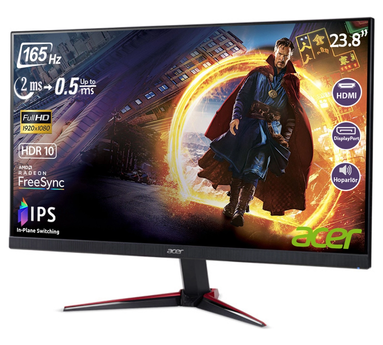 Acer Nitro Vg240Ys 23,8" 165 Hz (Hdmı+Display) Amd Radeon Freesync Fhd ( 1920X1080 ) Hdr 10 Ips Oyuncu Monitör Um.qv0Ee.s01 - Görsel 3