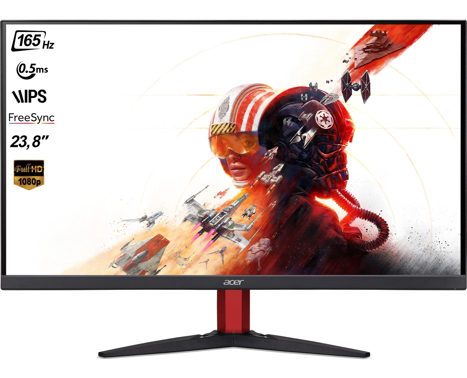 Acer Um.qx2Ee.p05 Kg242Yp Zeroframe 23.8" Full Hd Ips 1920X1080 1Ms(Vrb) 165Hz 2Xhdmi(2.0) 1Xdp(1.2) Free Sync Monitör ürün görseli