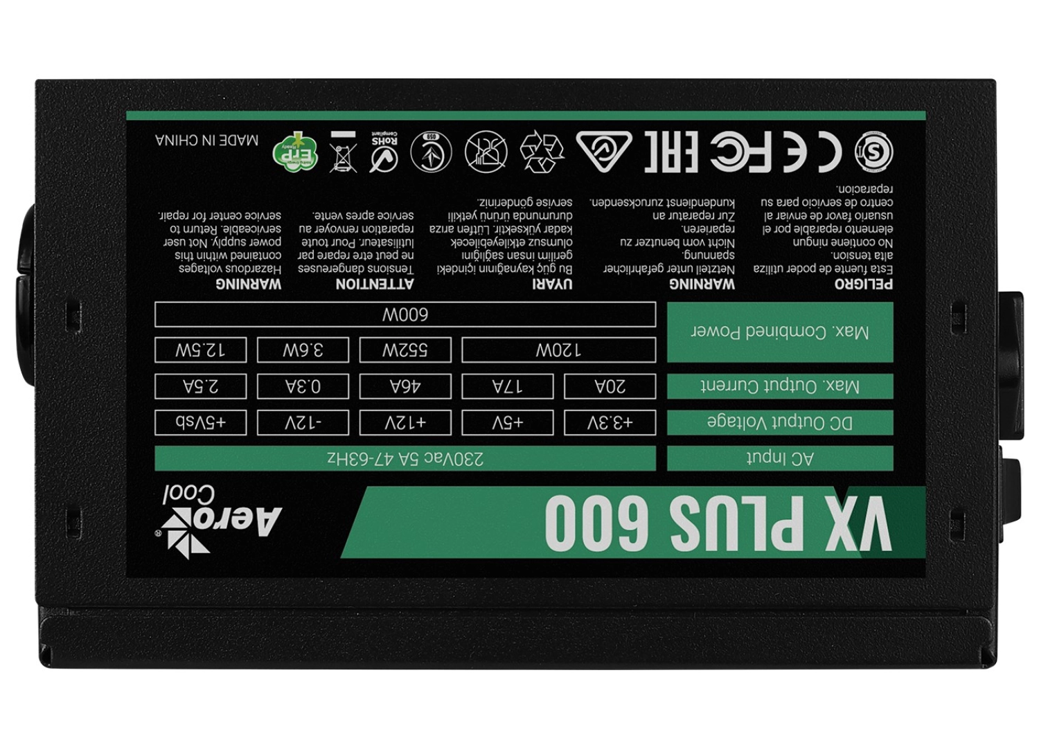 Aero Cool Vx Plus 600W Güç Kaynağı (Ae-Vxp600) - Görsel 3