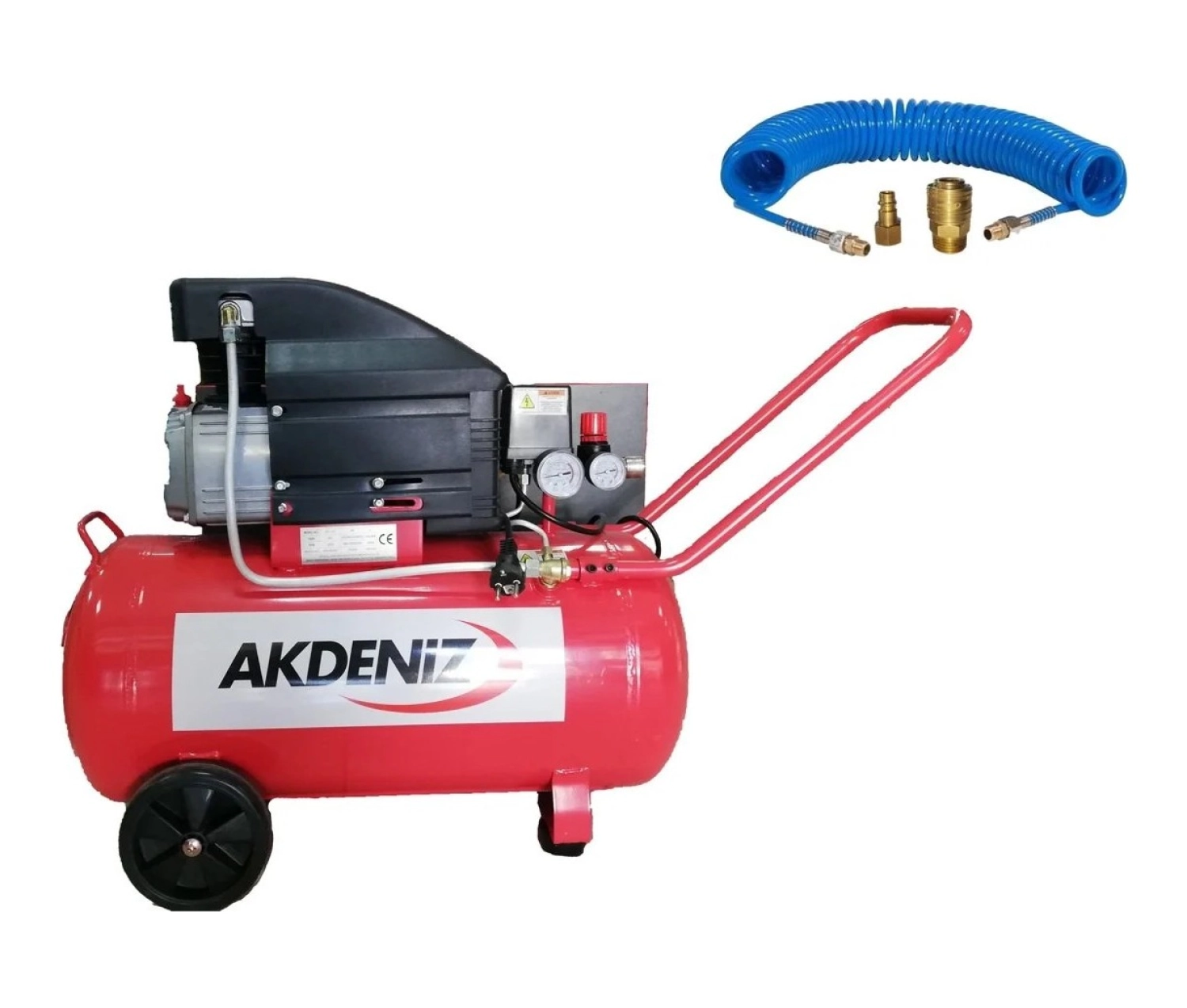 Akdeniz 50 Lt Yağlı Hava Kompresörü + Hortum Seti ürün görseli