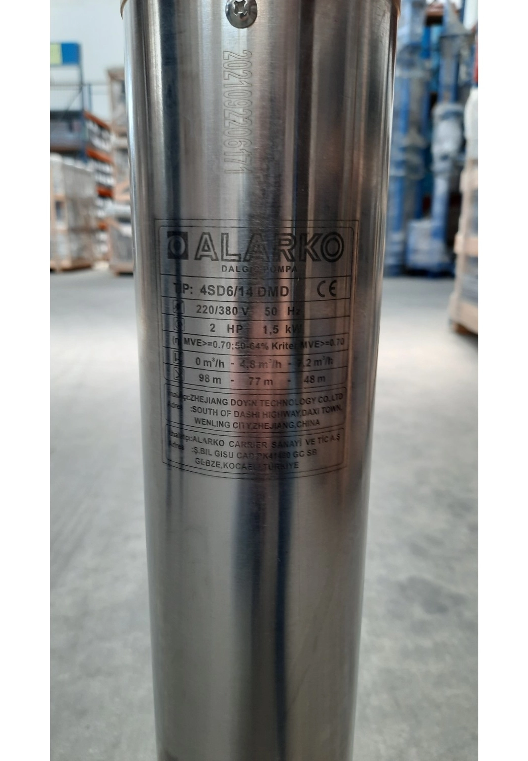 Alarko 4Sdm6 14 2Hp 4'' Derin Kuyu Dalgıç Motor Ve Pompa - Görsel 3