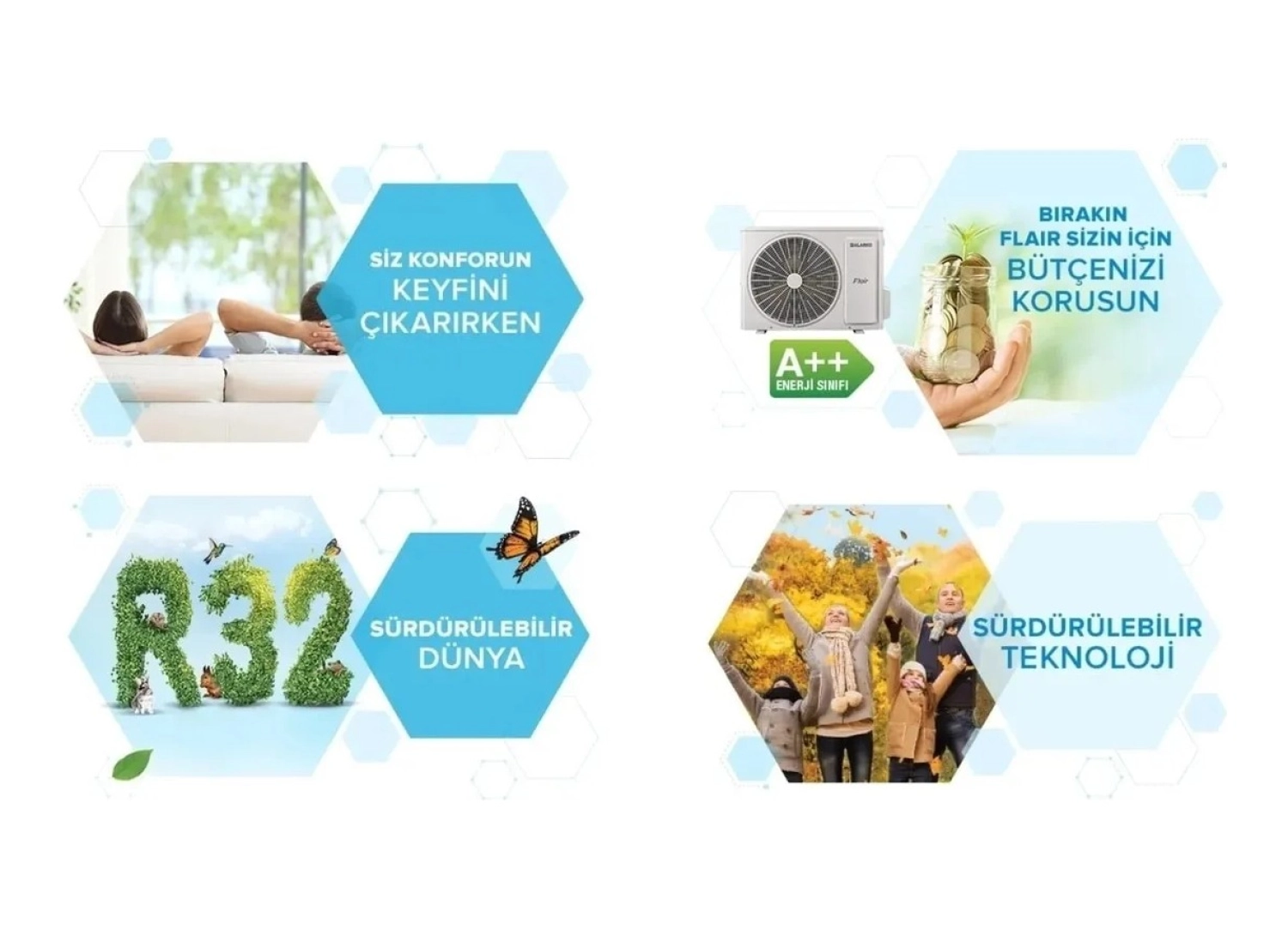 Alarko Flair A++ 12.000 Btu/H Split inverter Klima - Görsel 4