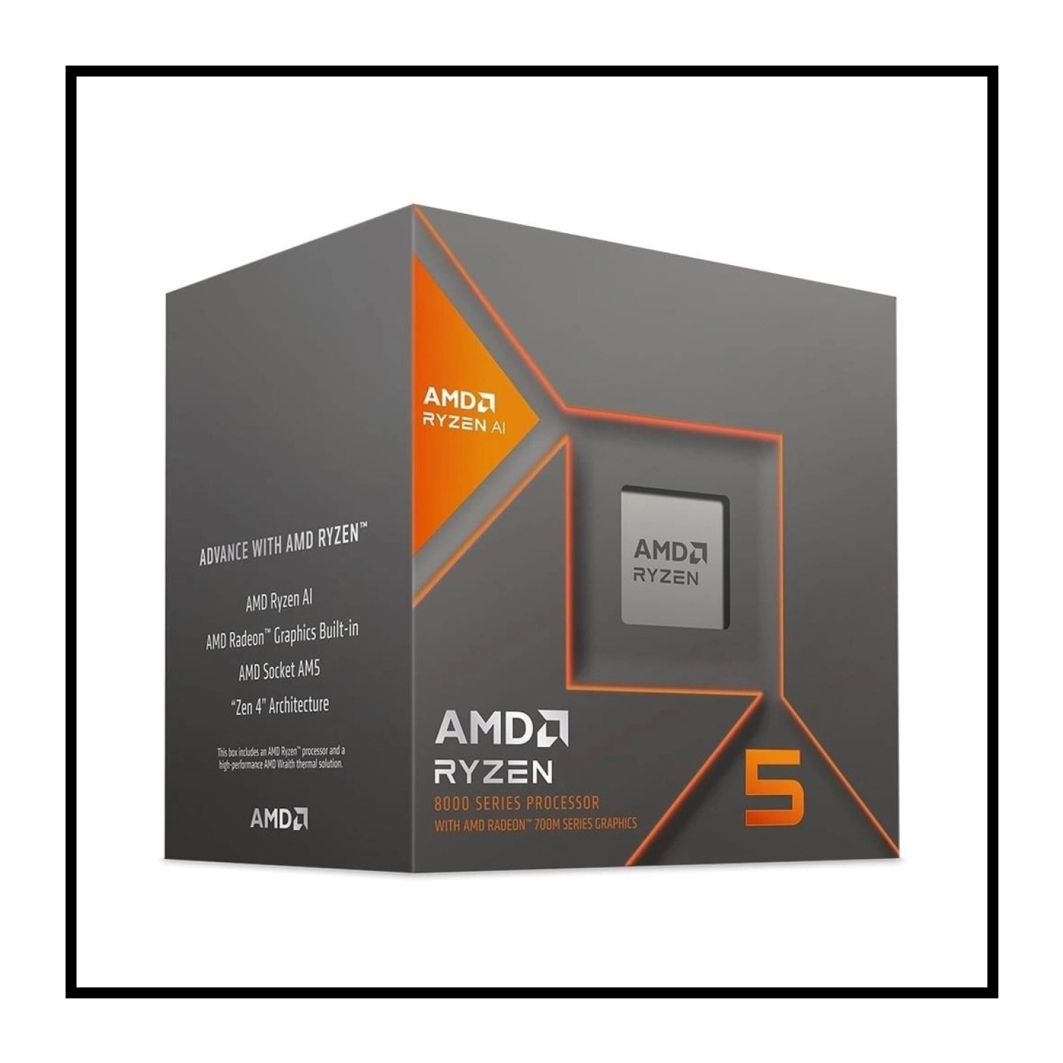 Amd Ryzen 5 8600G 6 Core, 4,30-5.00Ghz, 22Mb Cache, 65W, Am5 Soket, Box (Kutulu) (Dahili Grafik Var, Fan Var) ürün görseli