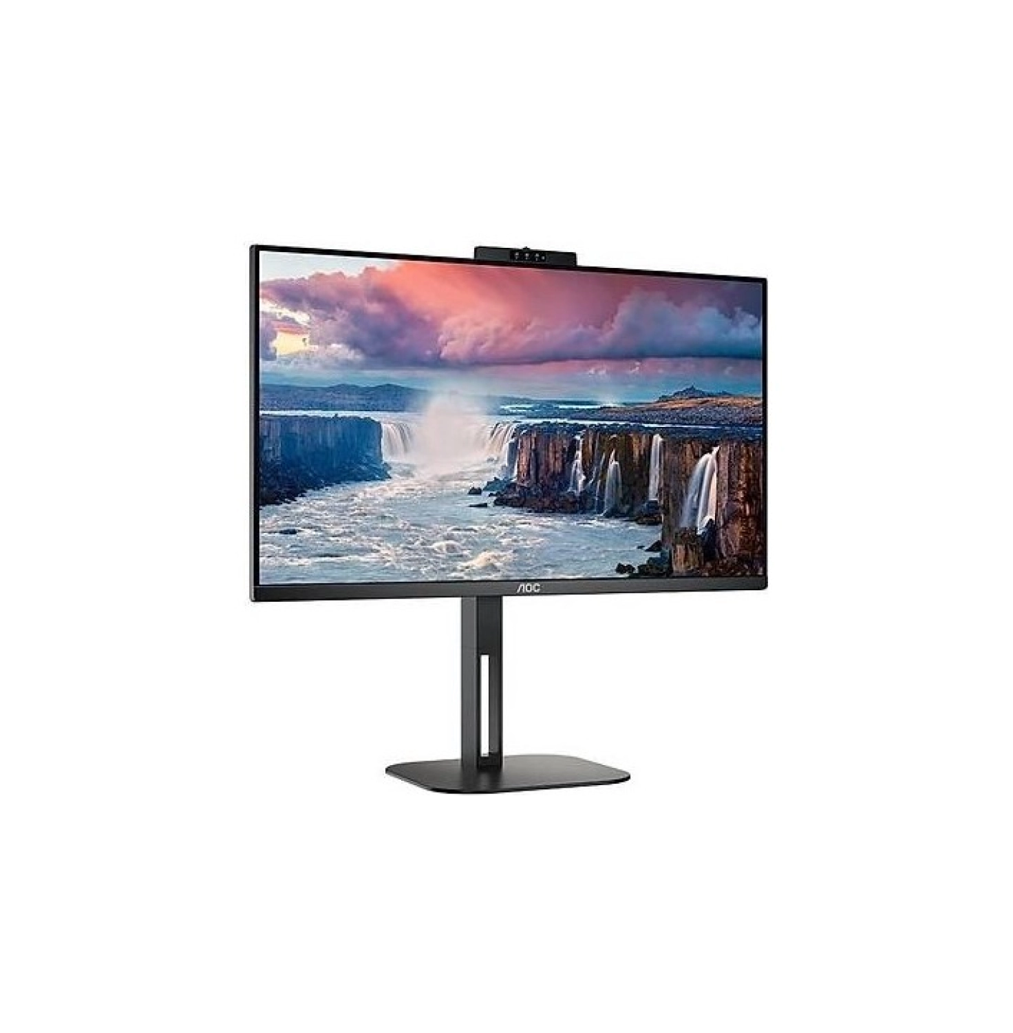 Aoc 24V5Cw/Bk 23,8" 1Ms, 75Hz, Full Hd, Hdmı, Dp, Usb, 2X5W Hoparlör, Pivot, Ips Panel Monitör - Görsel 2