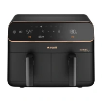 Arçelik Airfryer, Çift Hazneli 2400 W 9 Porgramlı 8,5 Lt Sıcak Hava Fritözü, Siyah