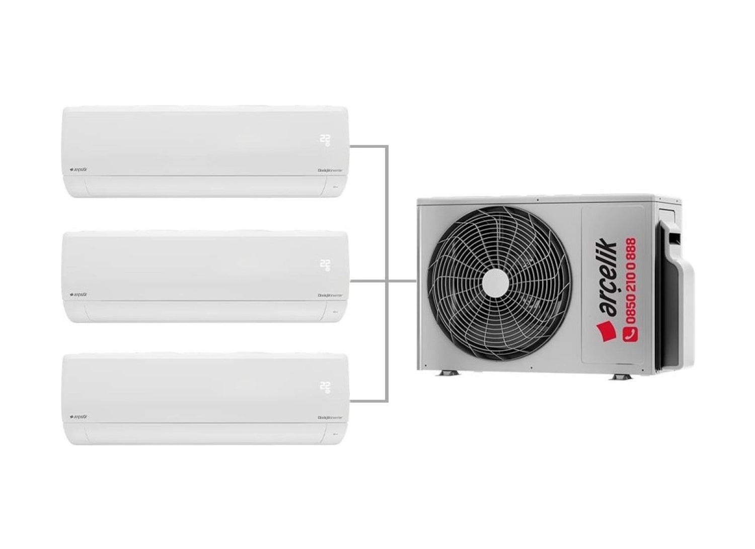 Arçelik Zm18103 A++ 9+9+12 Btu Iç - 18000 Btu Dış 1+3 Multi inverter Klima ürün görseli