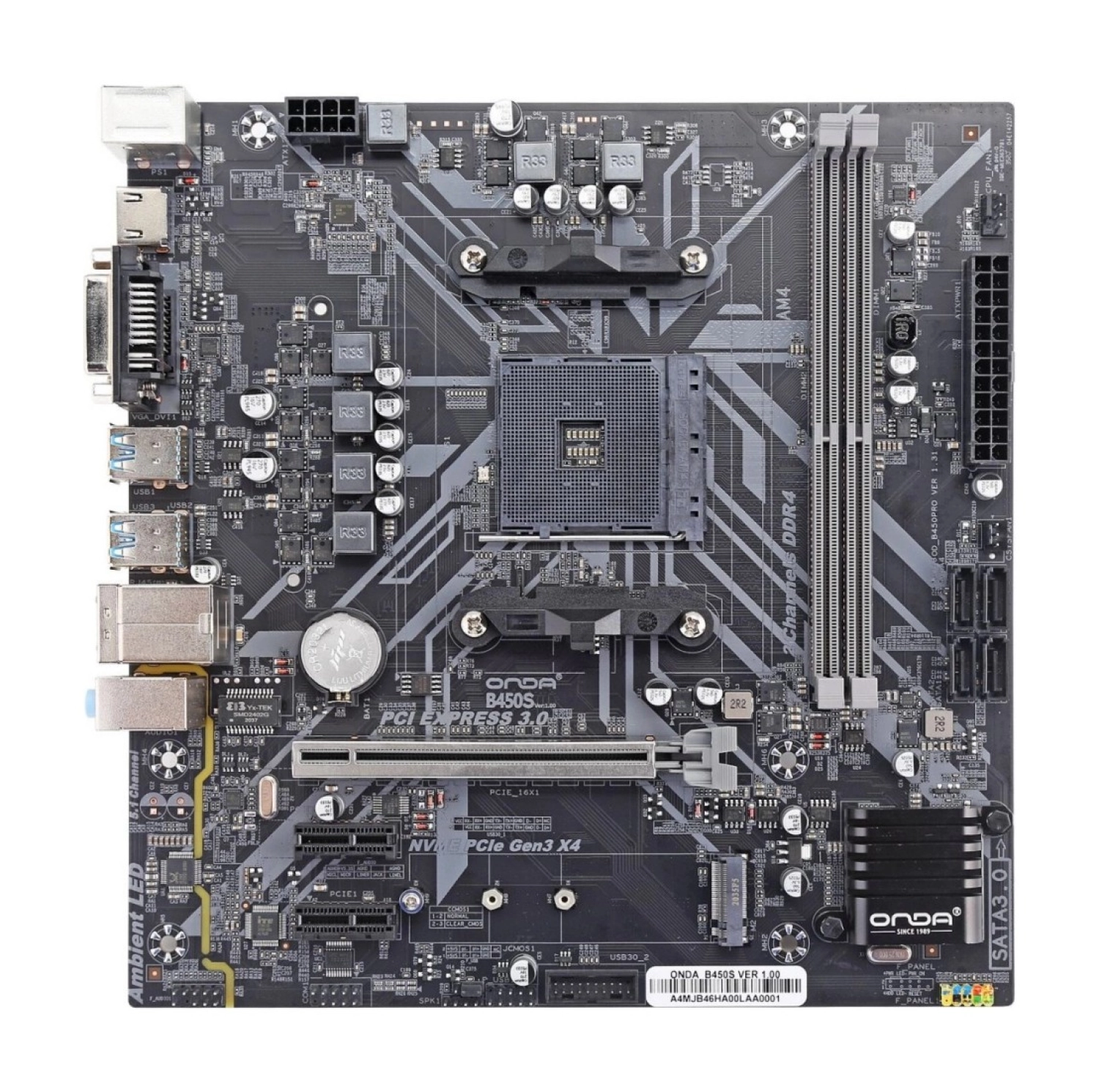 Arktek Alpha Force, Ak-B450M Eg, 2Xddr4, M.2, D-Sub, Dvı, Hdmı, Am4 Soket Anakart - Görsel 3
