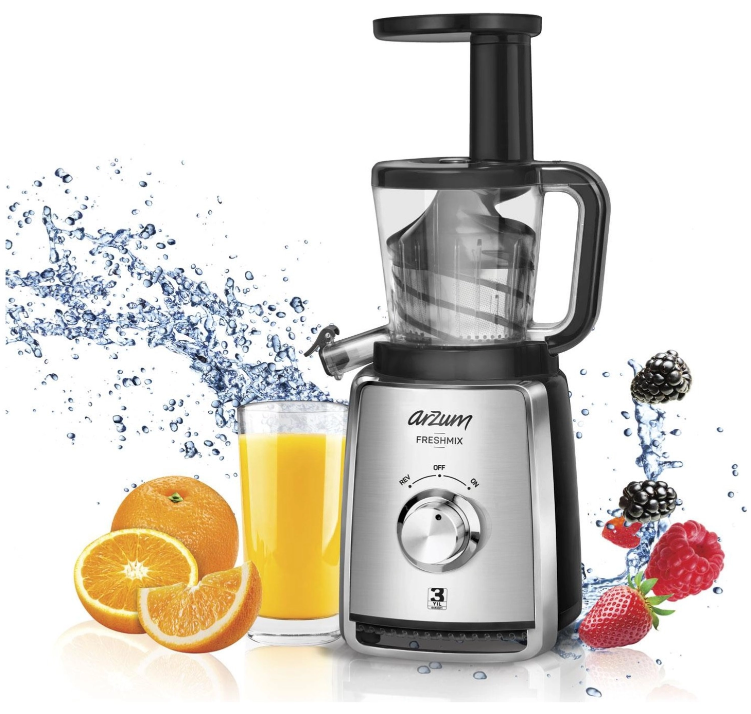 Arzum Ar1050 Freshmix Slow Juicer 150 W Yavaş Sıkım Katı Meyve Sıkacağı - Görsel 2