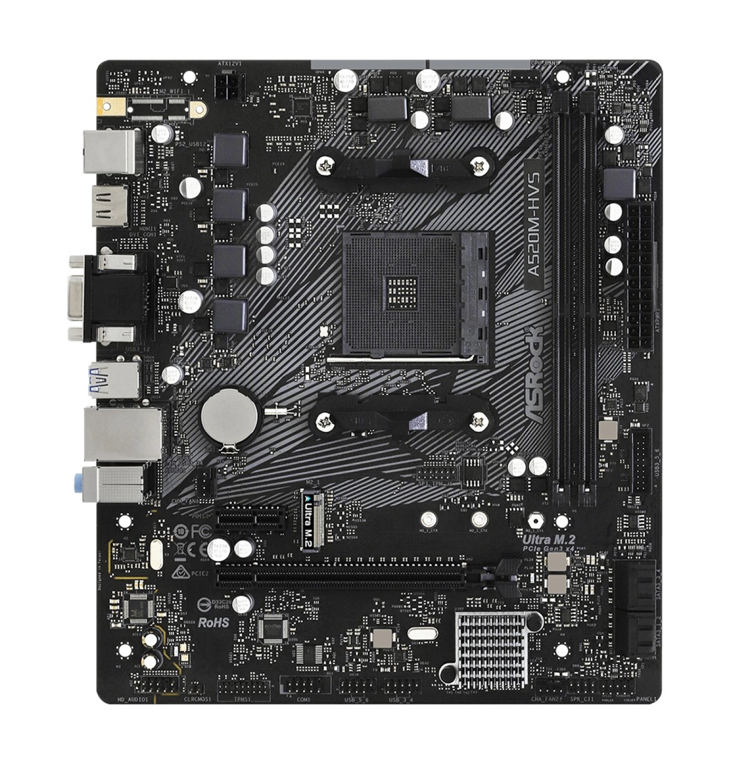 Asrock A520M Hvs Socket Am4, Ddr4 4733+Mhz(O.c.), M.2, Usb 3.2, Hdmı,Vga Matx A520 Anakart (Asra520M-Hvs) - Görsel 5