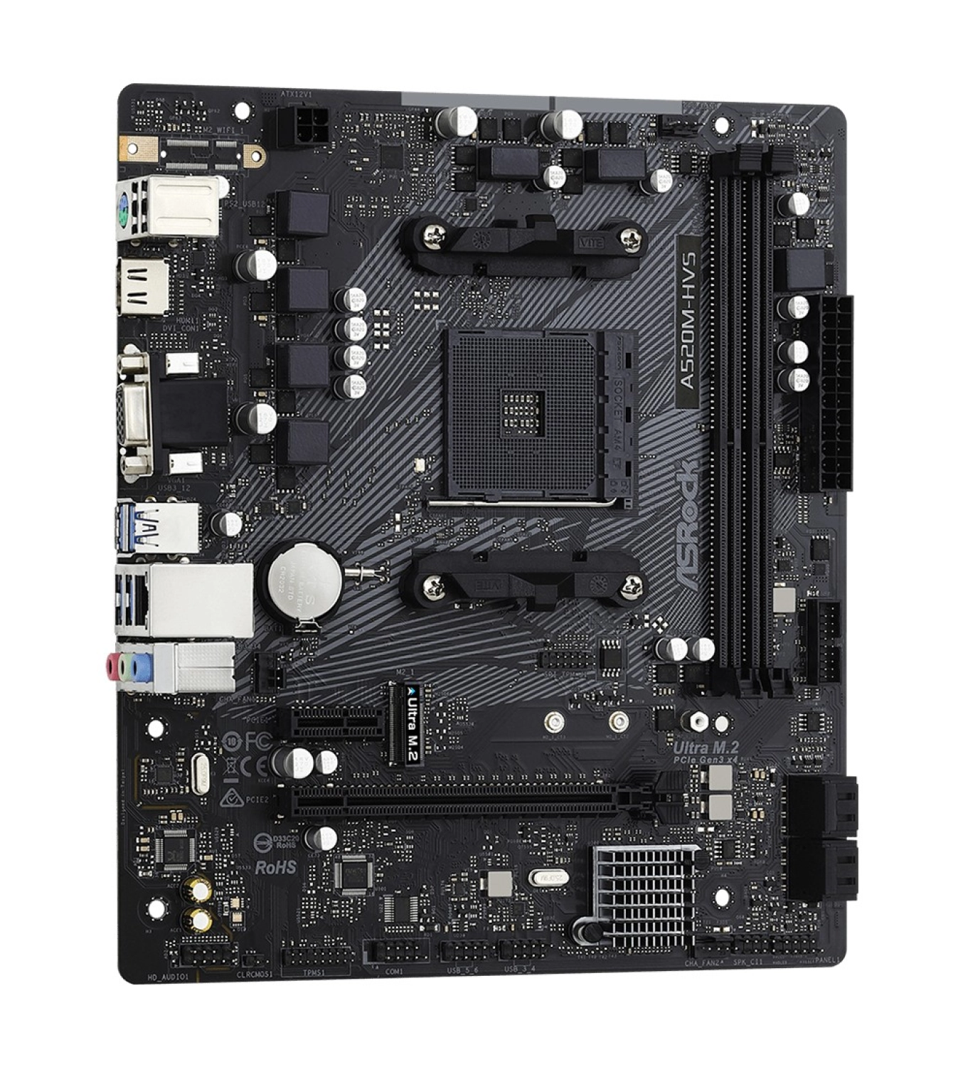 Asrock A520M Hvs Socket Am4, Ddr4 4733+Mhz(O.c.), M.2, Usb 3.2, Hdmı,Vga Matx A520 Anakart (Asra520M-Hvs) - Görsel 4
