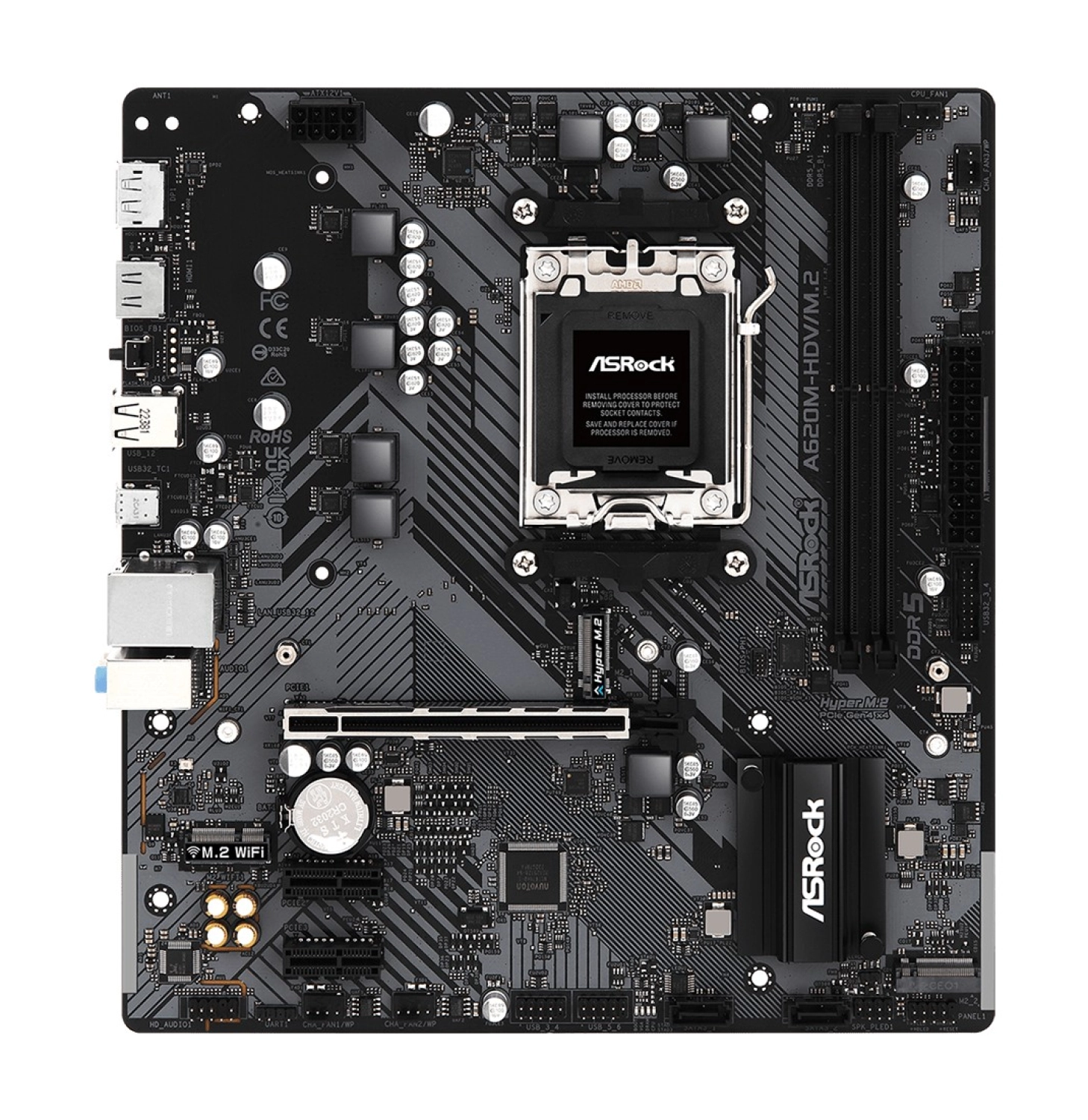Asrock A620M-Hdv/M.2 Ddr5 5600+ Mhz (Oc) Am5 Matx Anakart - Görsel 3