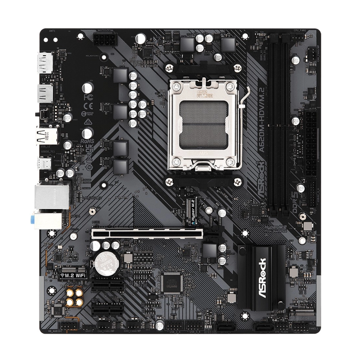 Asrock A620M-Hdv/M.2 Ddr5 5600+ Mhz (Oc) Am5 Matx Anakart - Görsel 5