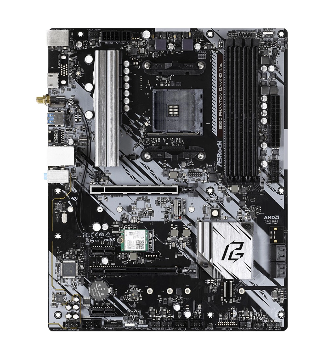 Asrock B550 Phantom Gaming 4/Ac Am4 Atx 128 Gb Ddr4 90-Mxbdz0-A0Uayz Anakart - Görsel 2