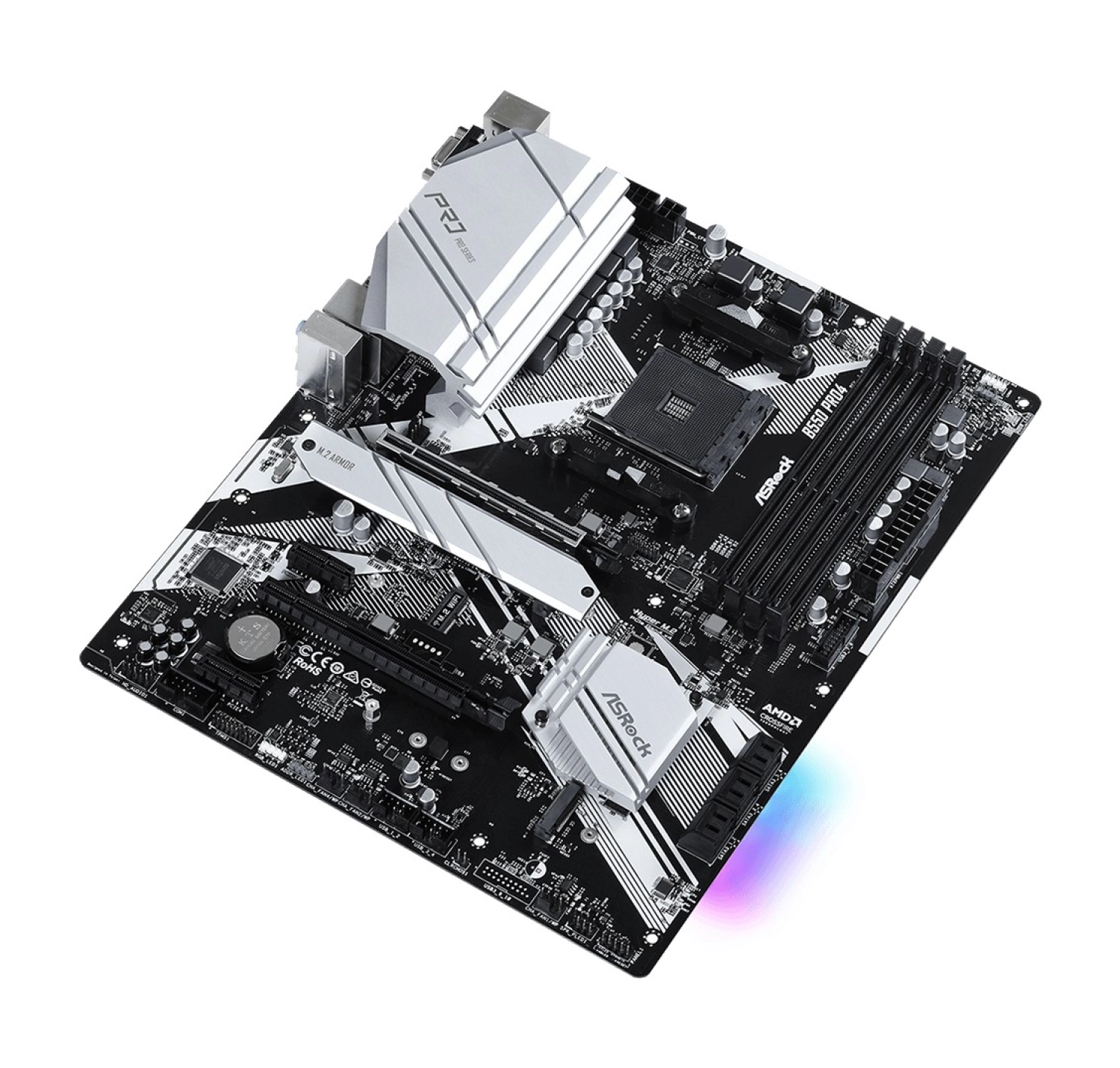 Asrock B550 Pro4 Am4, Ddr4, 4733Mhz+, Hdmi / Vga, Pcıe Gen4 M.2 Armor, Pcı-E 4.0 X16, Usb3.2, Rgb, Argb, Atx Anakart - Görsel 3