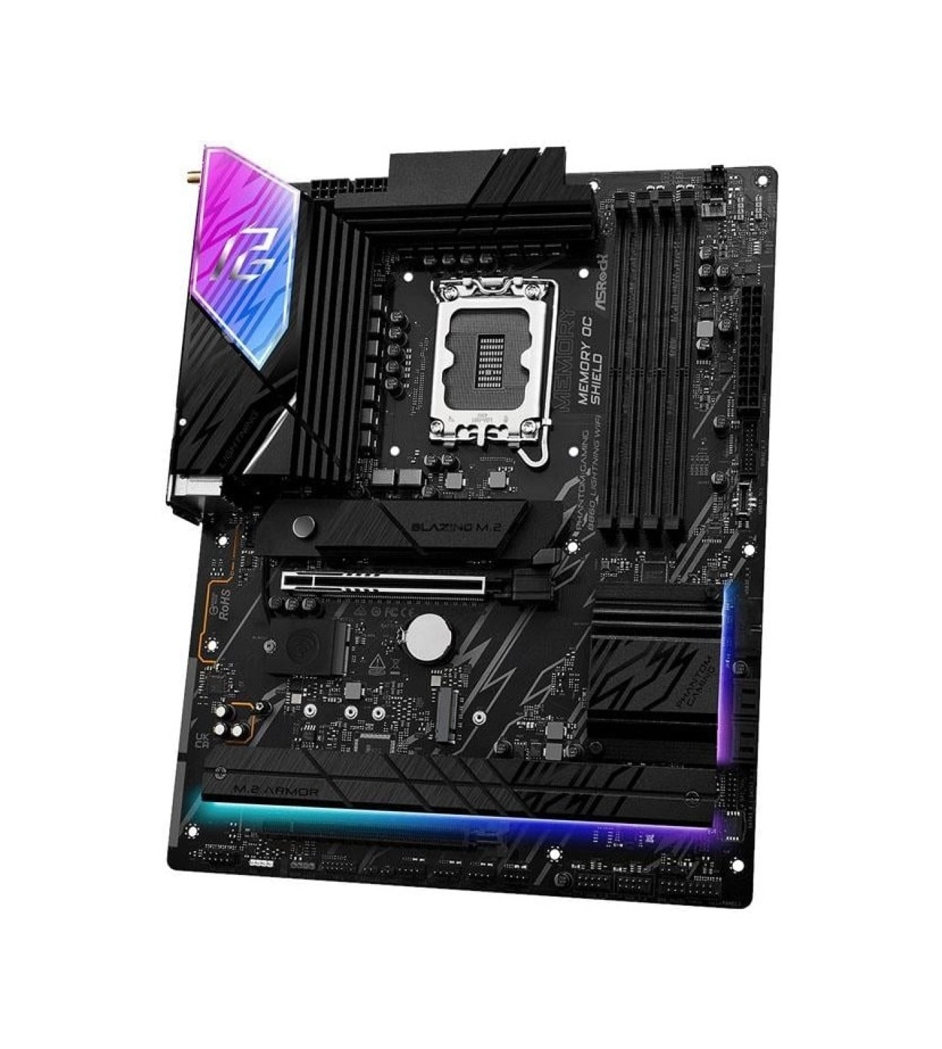 Asrock B860 Lıghtnıng Wıfı Intel B860 Soket 1851 Ddr5 8933Mhz (Oc) M.2 Anakart - Görsel 4
