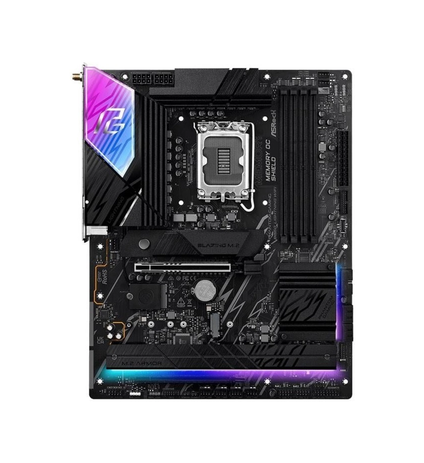Asrock B860 Lıghtnıng Wıfı Intel B860 Soket 1851 Ddr5 8933Mhz (Oc) M.2 Anakart - Görsel 3