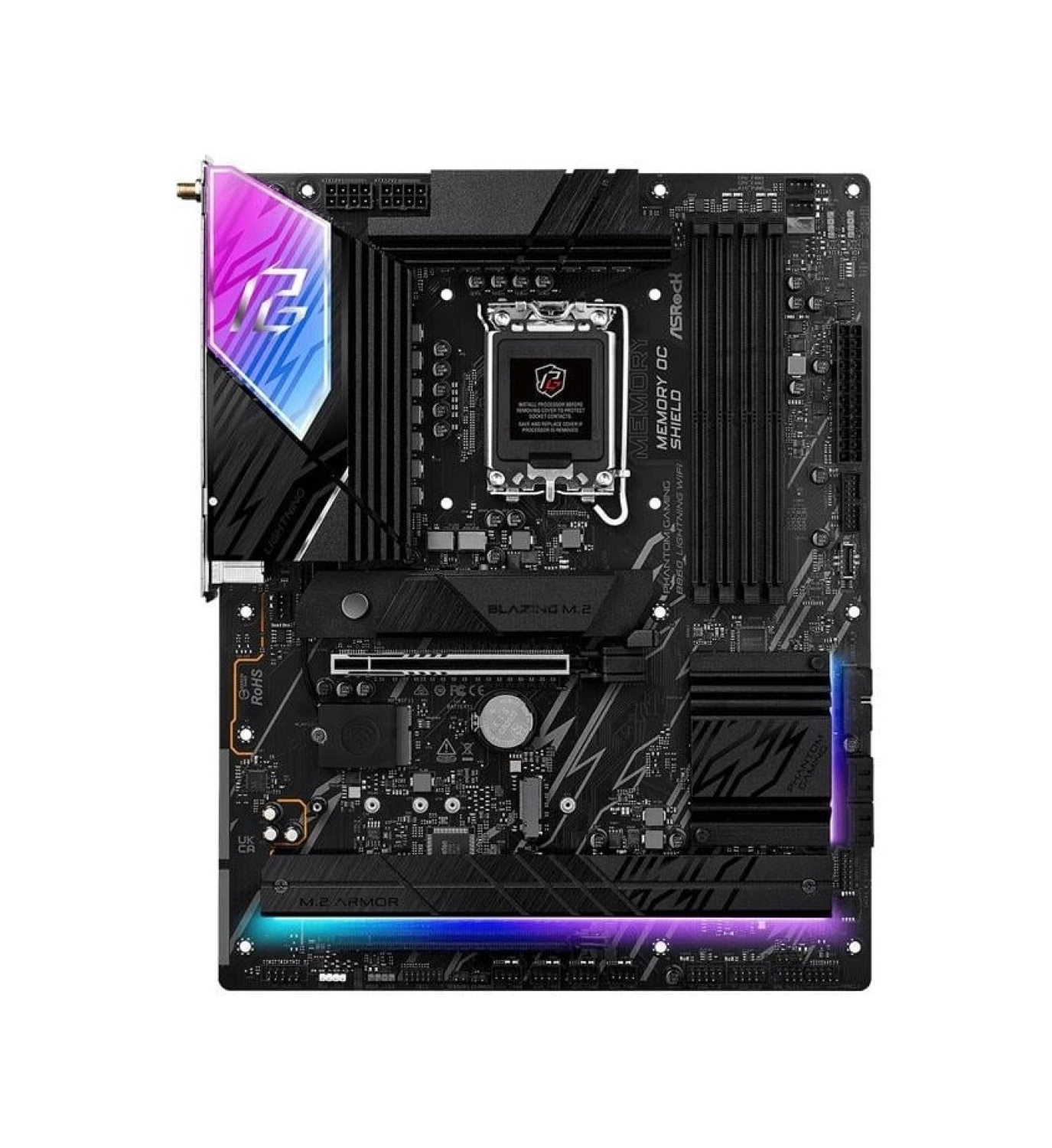 Asrock B860 Lıghtnıng Wıfı Intel B860 Soket 1851 Ddr5 8933Mhz (Oc) M.2 Anakart - Görsel 2