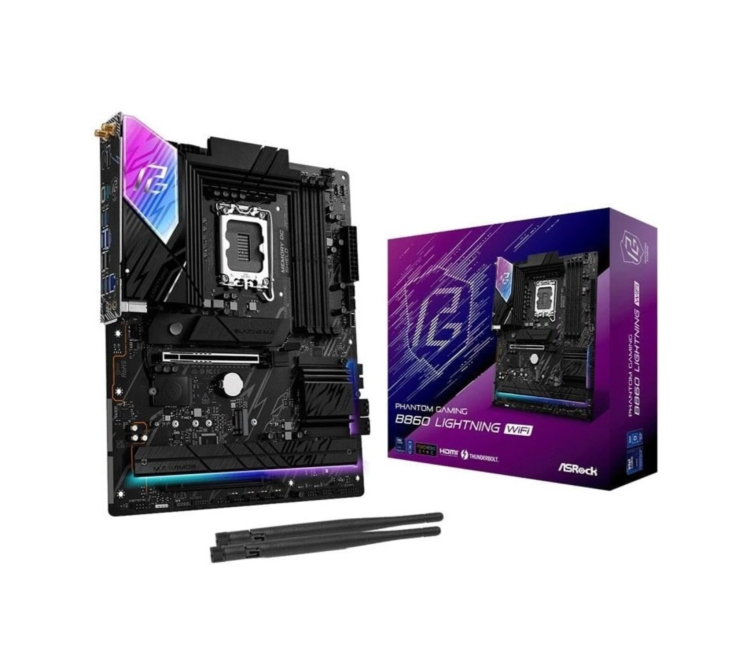 Asrock B860 Lıghtnıng Wıfı Intel B860 Soket 1851 Ddr5 8933Mhz (Oc) M.2 Anakart ürün görseli