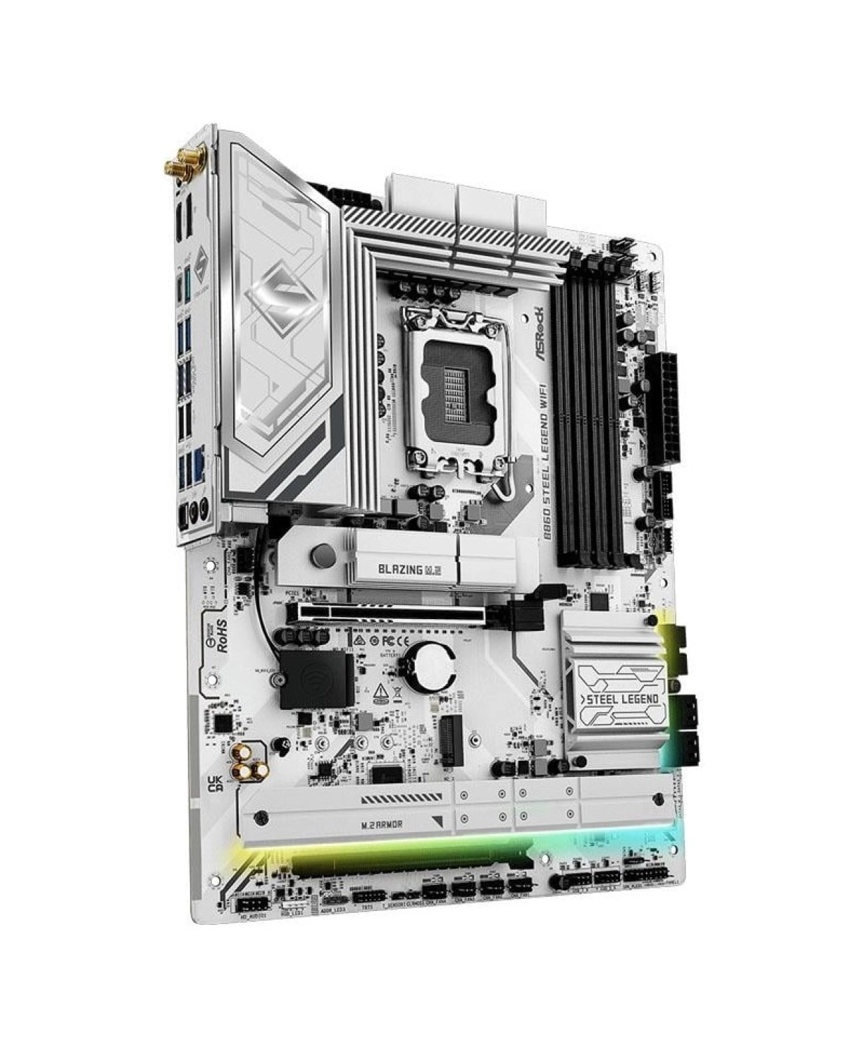Asrock B860 Steel Legend Wıfı Intel B860 Soket 1851 Ddr5 8666Mhz (Oc) M.2 Anakart - Görsel 3