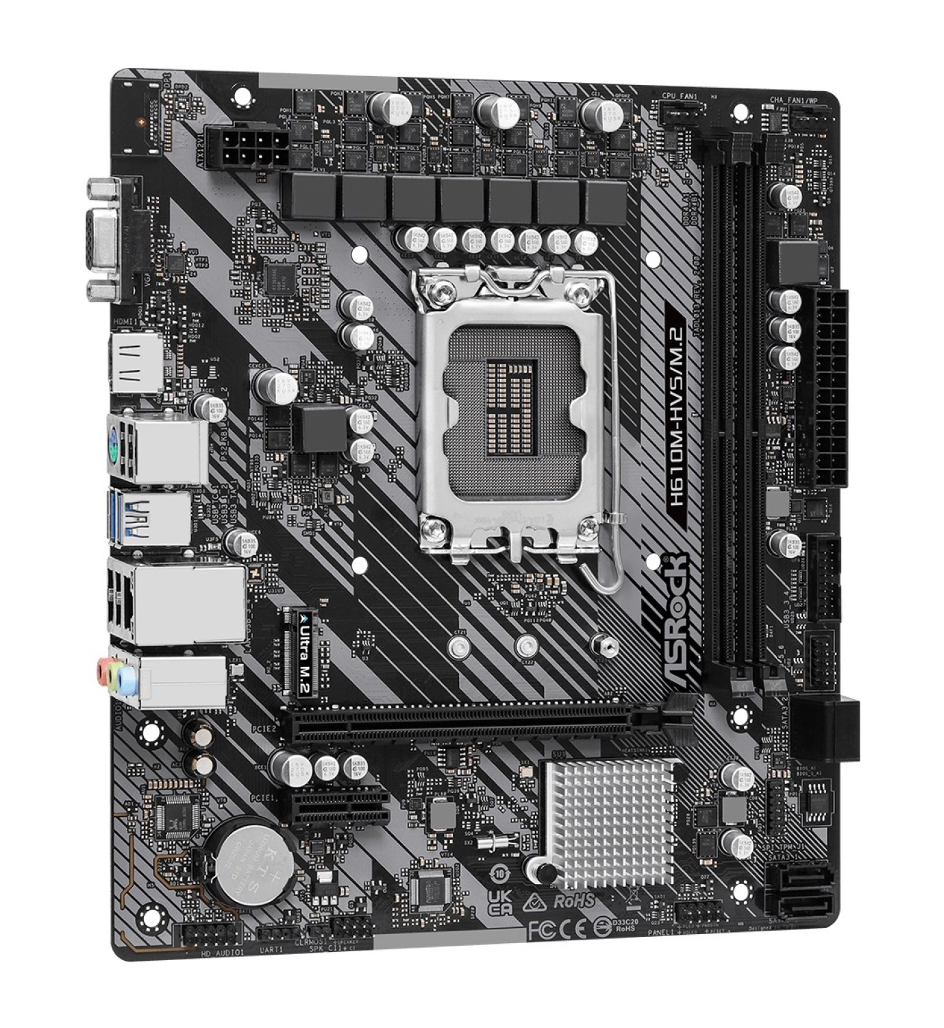 Asrock H610M-Hvs/M.2 R2.0 Ddr4 Hdmi Pcıe 4.0 1700P Matx Anakart - Görsel 2