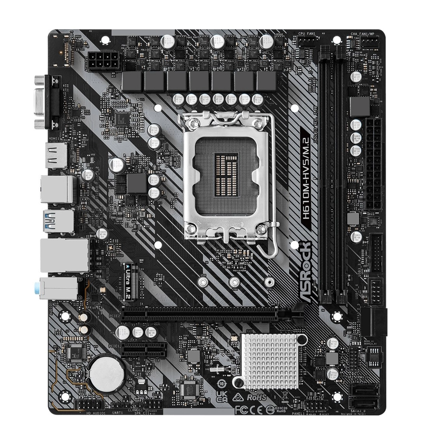 Asrock H610M-Hvs/M.2 R2.0 Ddr4 Hdmi Pcıe 4.0 1700P Matx Anakart ürün görseli
