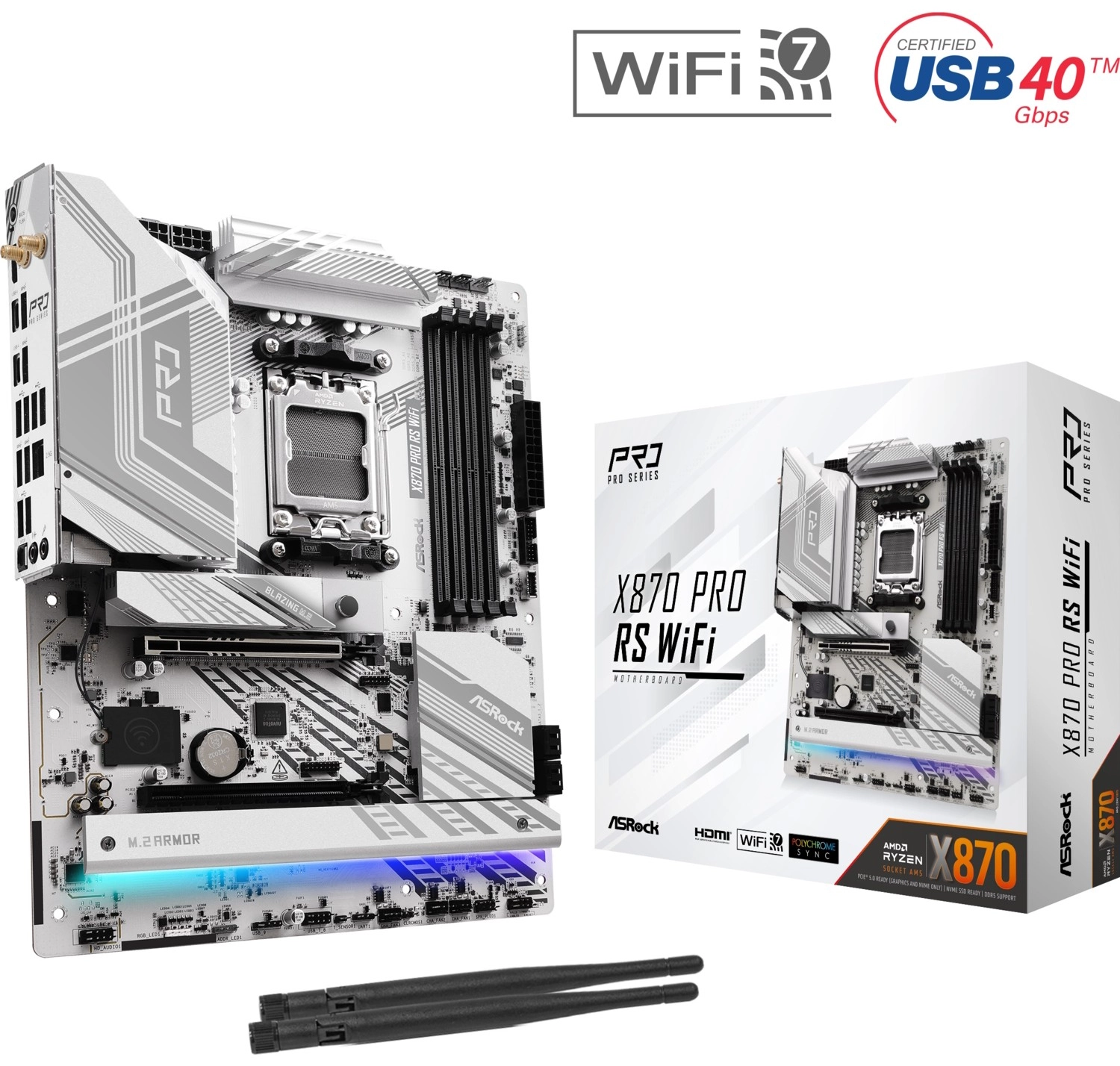 Asrock X870 Pro Rs Wifi Atx Anakart ürün görseli