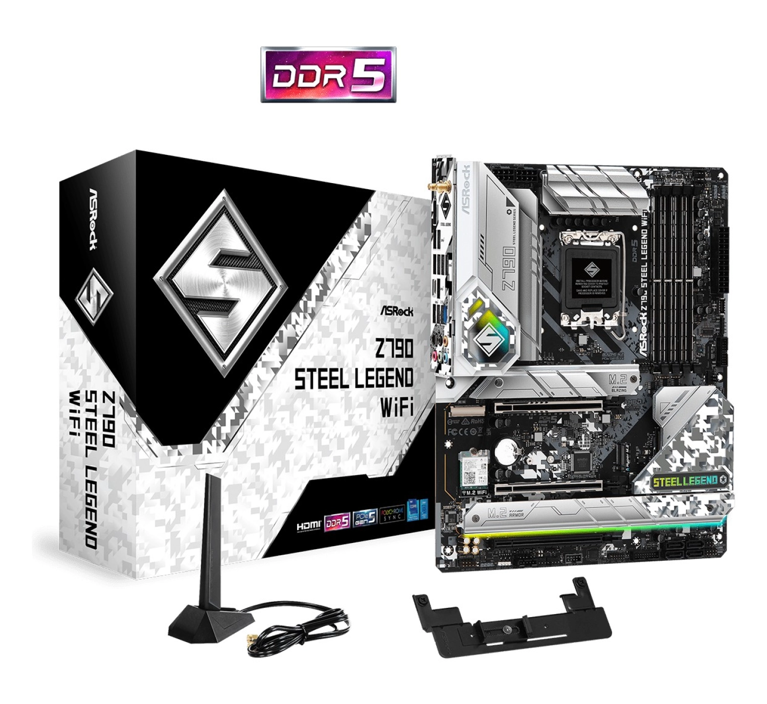 Asrock Z790 Steel Legend Wifi Ddr5 7200+ Mhz (Oc) Lga1700 Atx Anakart - Görsel 2