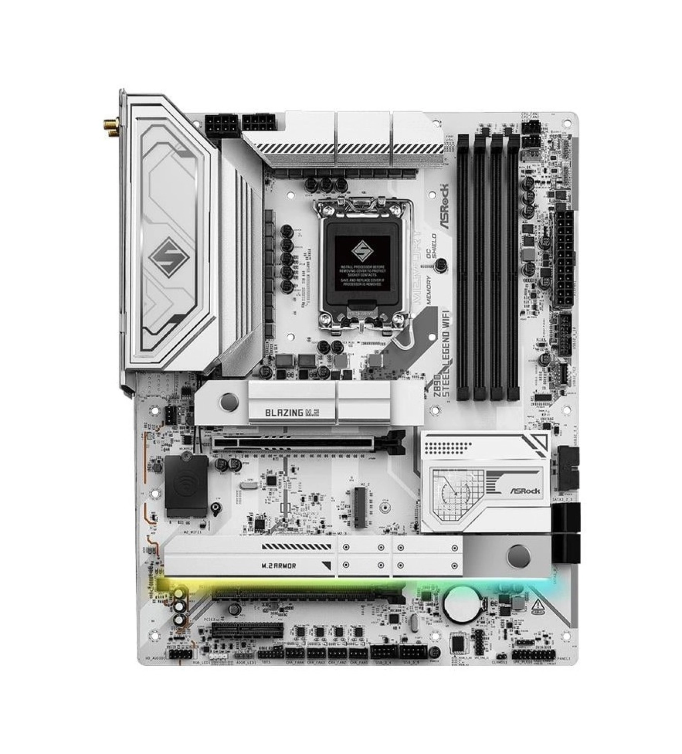 Asrock Z890 Steel Legend Wıfı Intel Z890 Soket 1851 Ddr5 9000Mhz (Oc) M.2 Anakart - Görsel 2