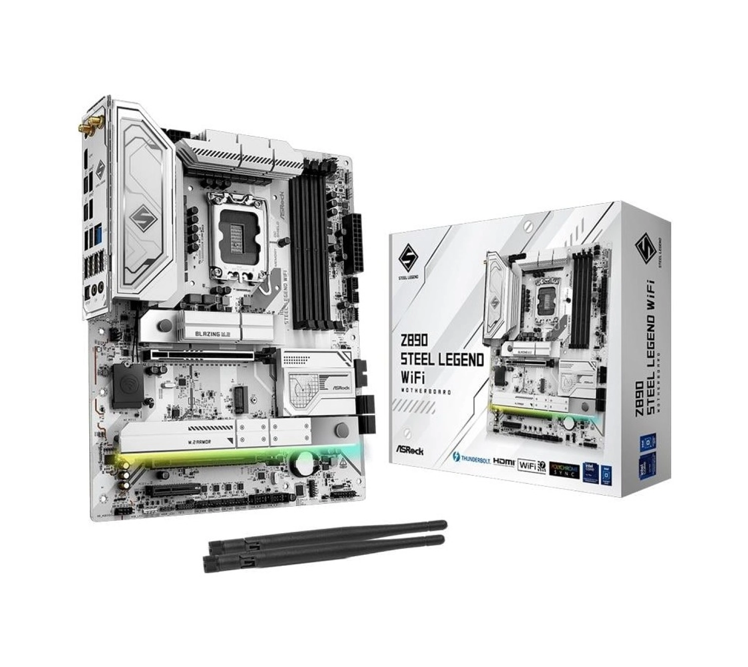 Asrock Z890 Steel Legend Wıfı Intel Z890 Soket 1851 Ddr5 9000Mhz (Oc) M.2 Anakart ürün görseli