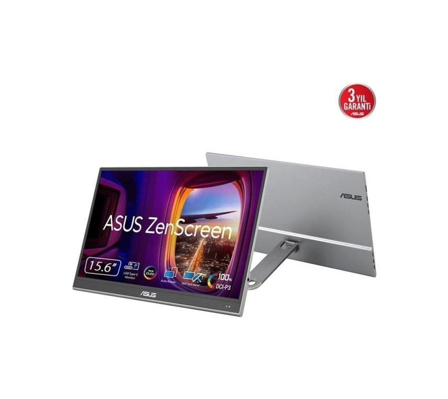 Asus 15.6" Oled Zenscreen Mq16Ahe 1Ms 60Hz Mhdmi-Type-C Taşinabi̇li̇r Moni̇tör ürün görseli