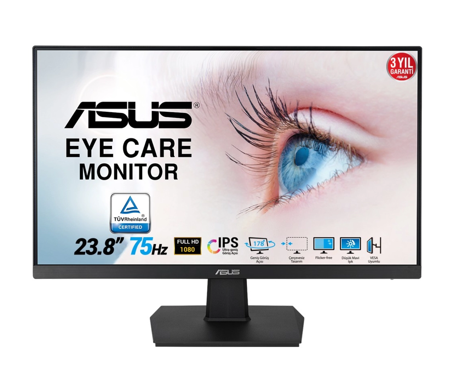 Asus 23.8" Va24Ehe 1920X1080 Hdmi 75Hz Siyah Monitör ürün görseli