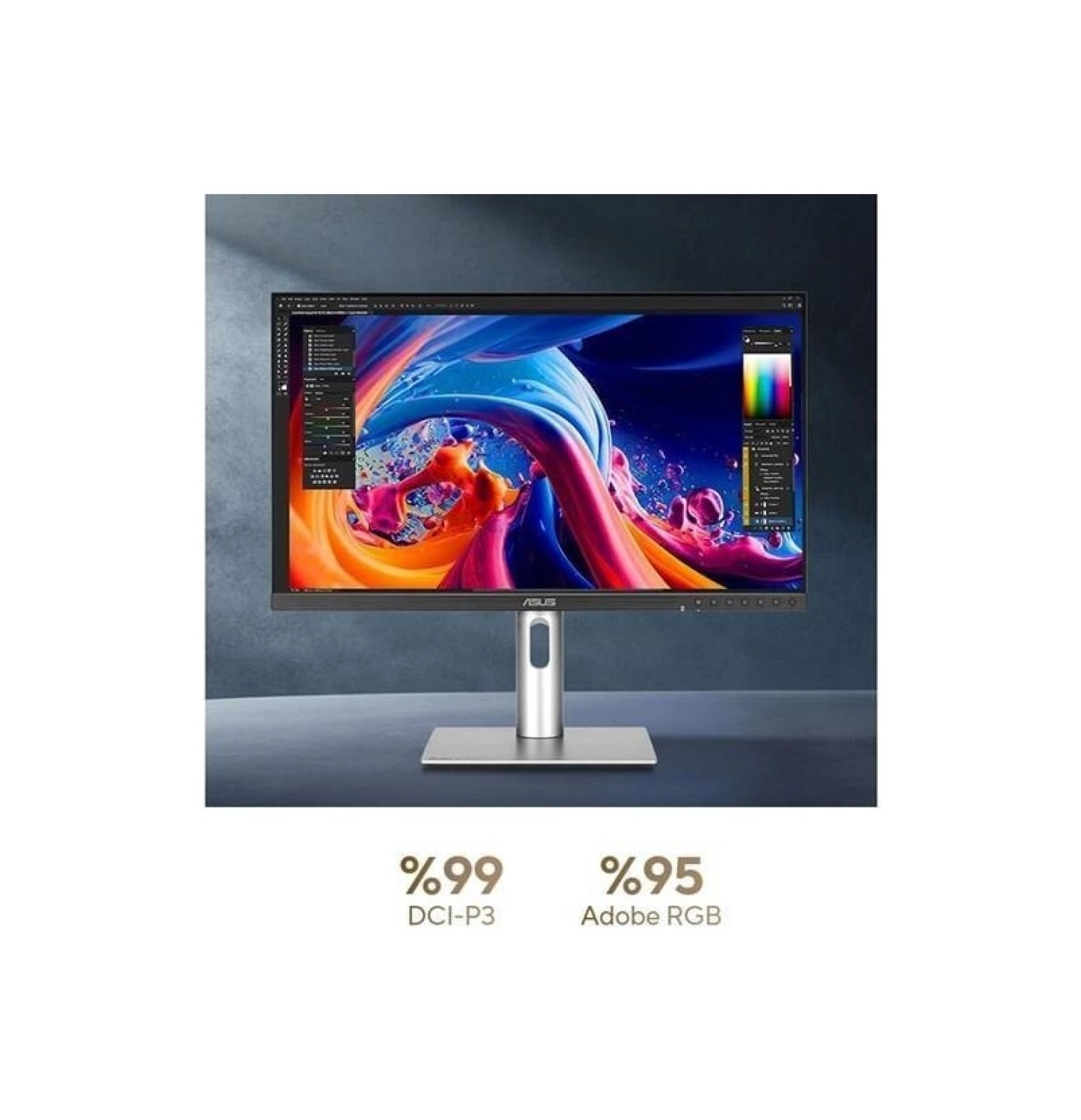Asus 27" Ips Proart Pa27Jcv 5K 5Ms 60Hz Dp Hdm Usb C 5120X2880 Pivot Monitör - Görsel 2