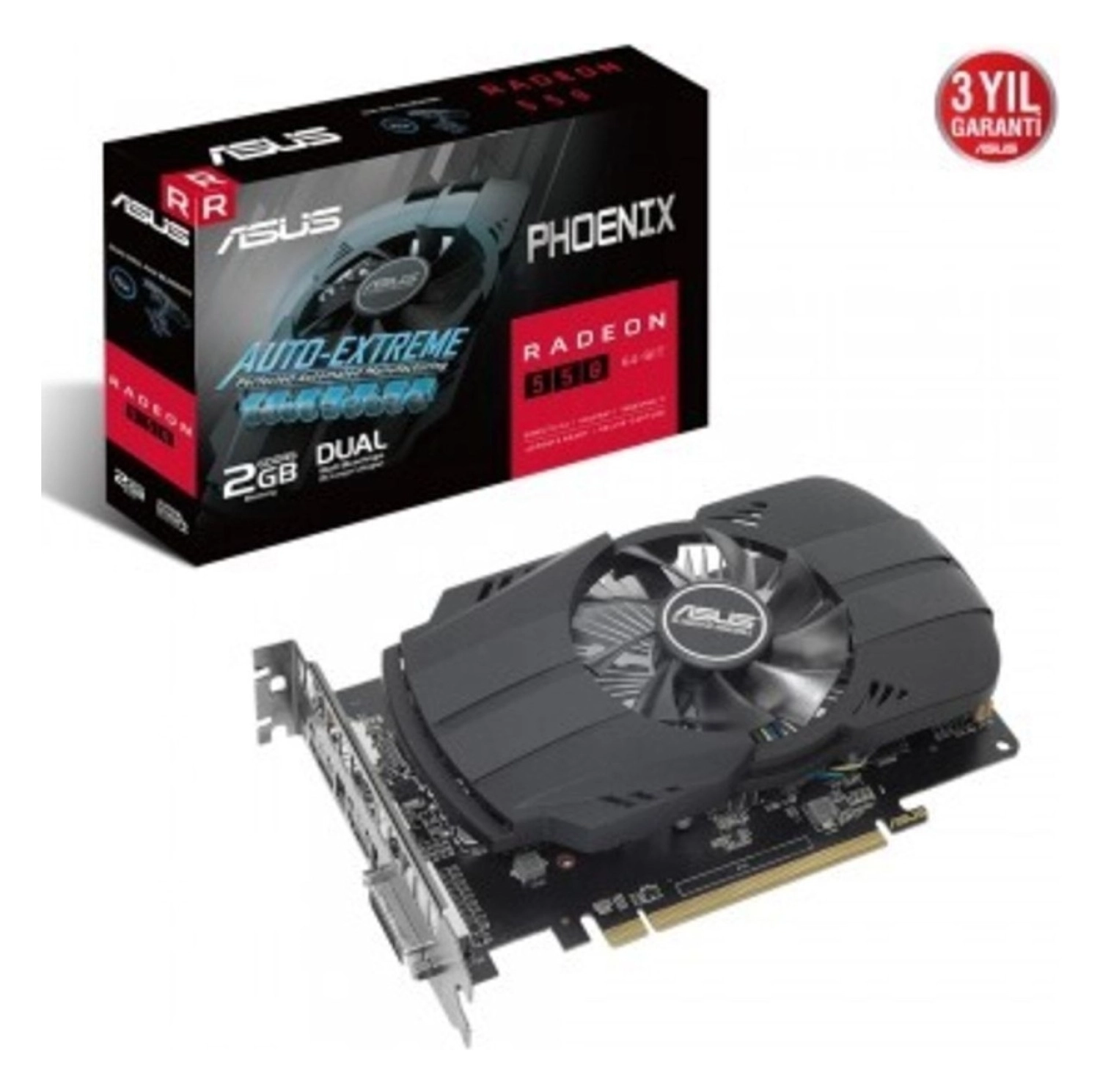 Asus Amd Radeon Rx550 2Gb 64Bit Gddr5 Pcı-Express 3.0 Ekran Kartı (Ph-550-2G) Ekran Kartı ürün görseli