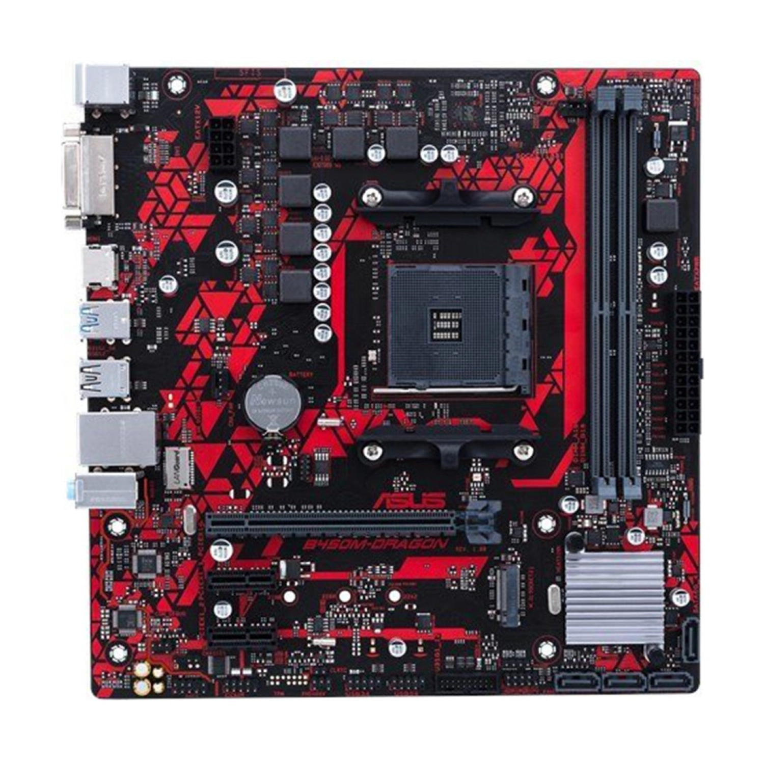 Asus B450M-Dragon Amd B450 Am4 Ddr4 4400 Hdmı Dvı M2 Usb3.1 Matx(B450M-Dragon) Anakart ürün görseli