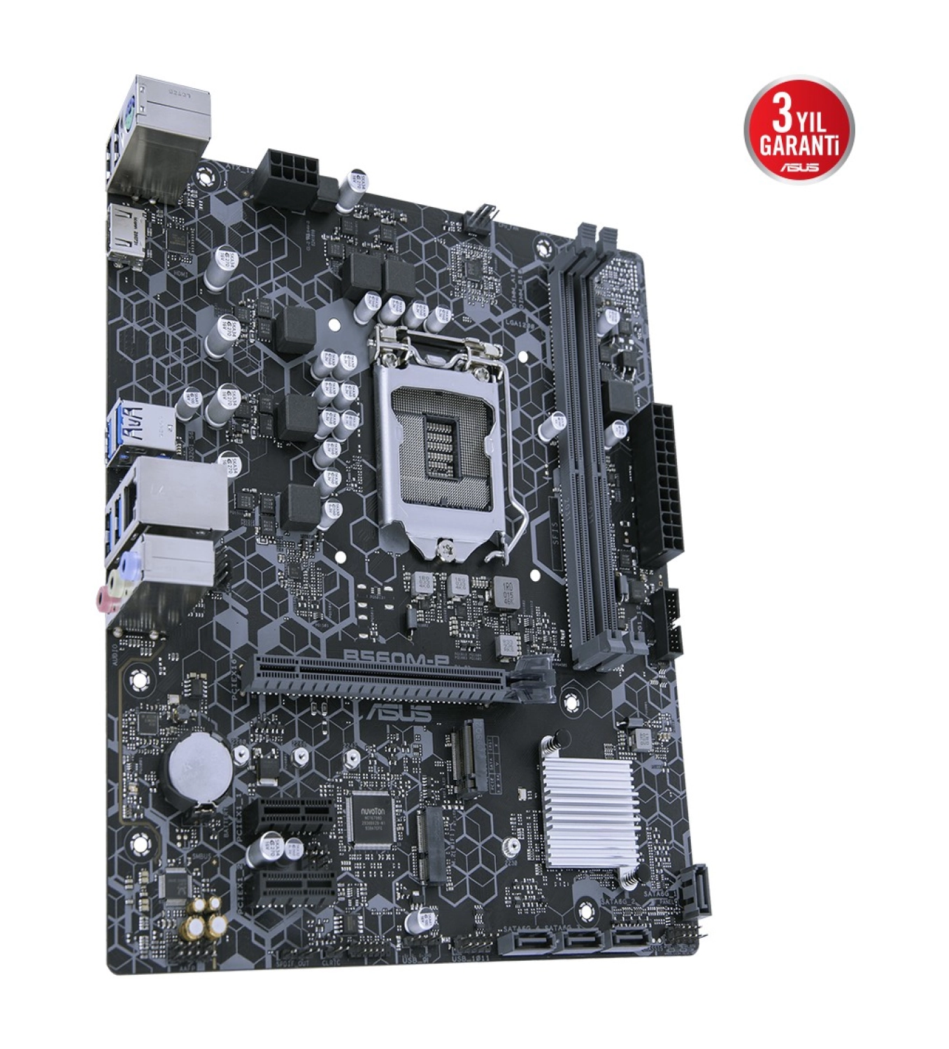 Asus B560M-P-Si Intel B560 Soket 1200 Ddr4 5000 (Oc) Mhz Matx Anakart - Görsel 3