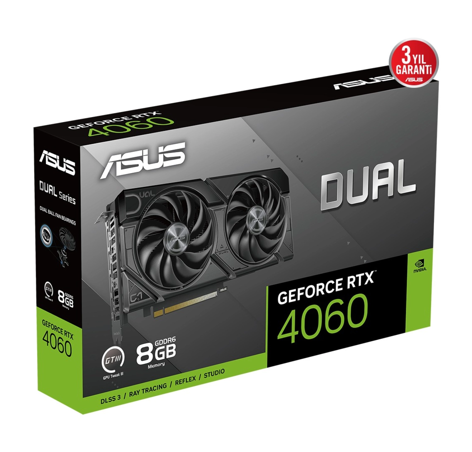 Asus Dual-Rtx4060-8G-Evo Nvıdıa Geforce Rtx 4060 8Gb Gddr6 128Bit 2505Mhz Hdmi 3Xdp Dlss3 Ekran Kartı - Görsel 7