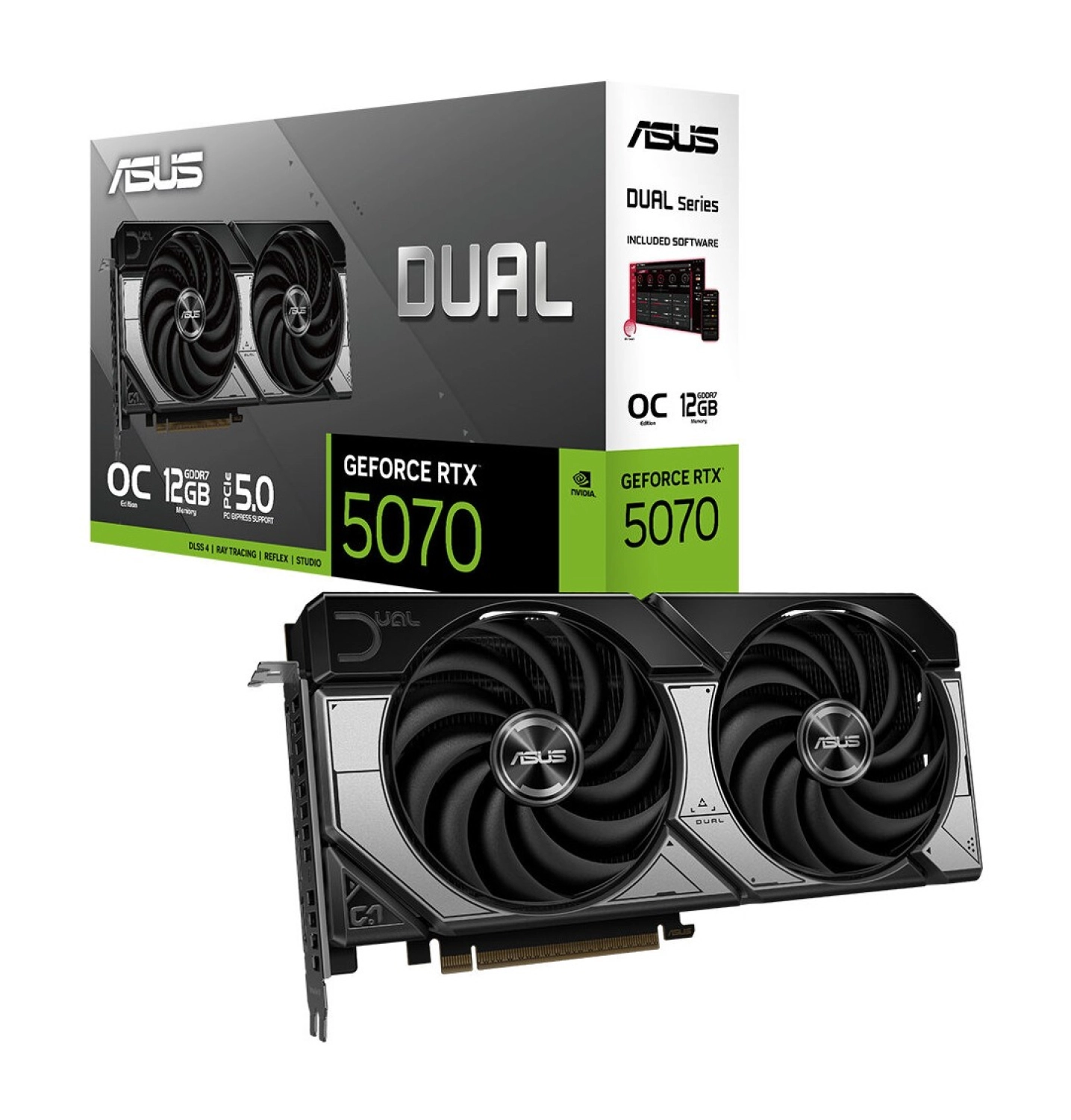 Asus Dual-Rtx5070-O12G-Nvidia-Geforce-Rtx 5070-12Gb Gddr7-192Bit--2Xhdmi-3Xdp-Dlss4 Ekran Kartı ürün görseli