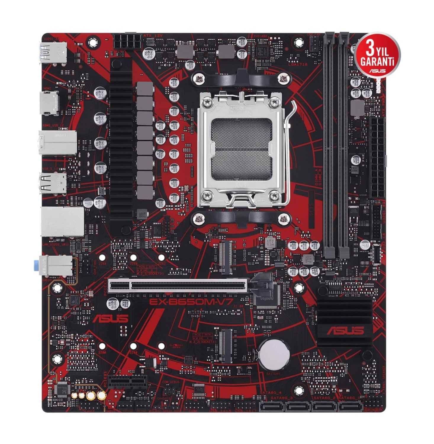 Asus Ex-B650M-V7 Amd Soket Am5 Ddr5 8000Mhz Micro-Atx Anakart ürün görseli