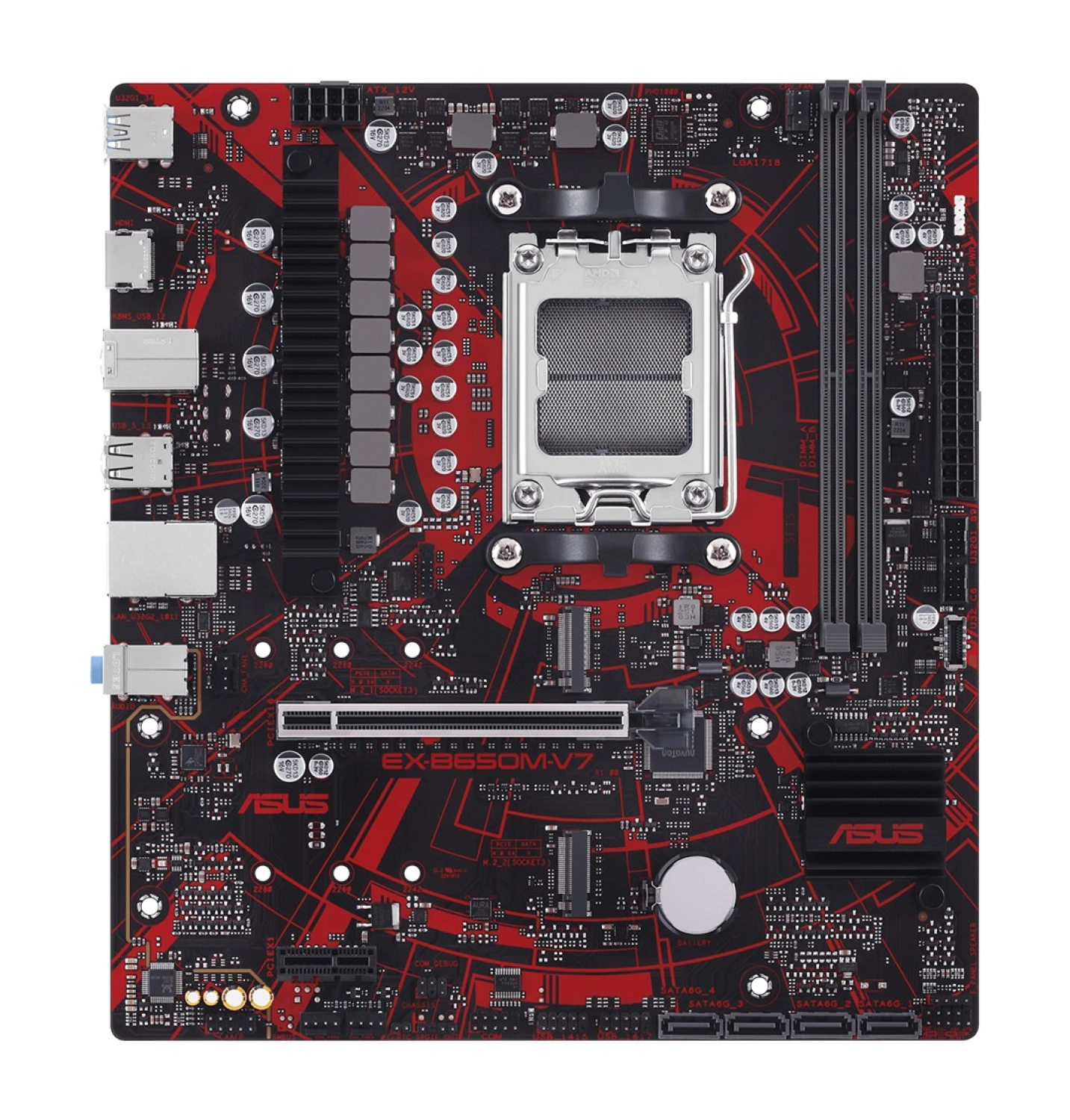 Asus Ex-B650M-V7 Amd Soket Am5 Ddr5 8000Mhz Micro-Atx Anakart - Görsel 2