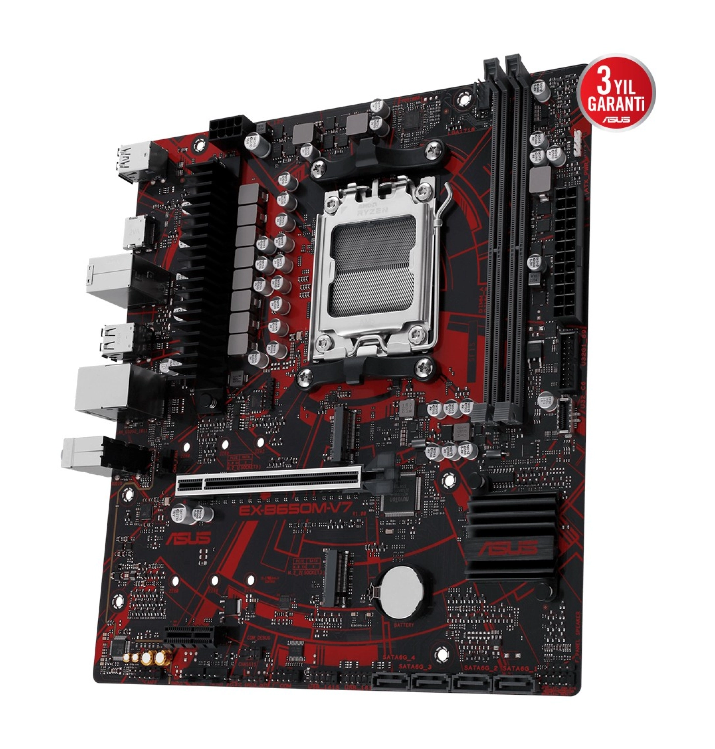 Asus Ex-B650M-V7 Amd Soket Am5 Ddr5 8000Mhz Micro-Atx Anakart - Görsel 4