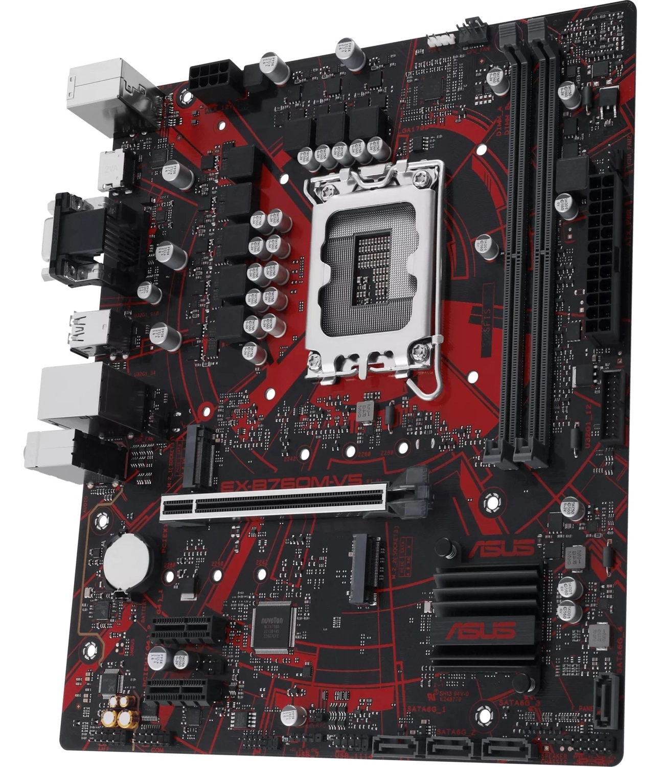 Asus Ex-B760M-V5 Intel B760 Lga1700 Ddr5 8000 Hdmi Vga Çift M2 Usb3.2 2.5Gbit Lan Matx (Ex-B760M-V5) Anakart - Görsel 4