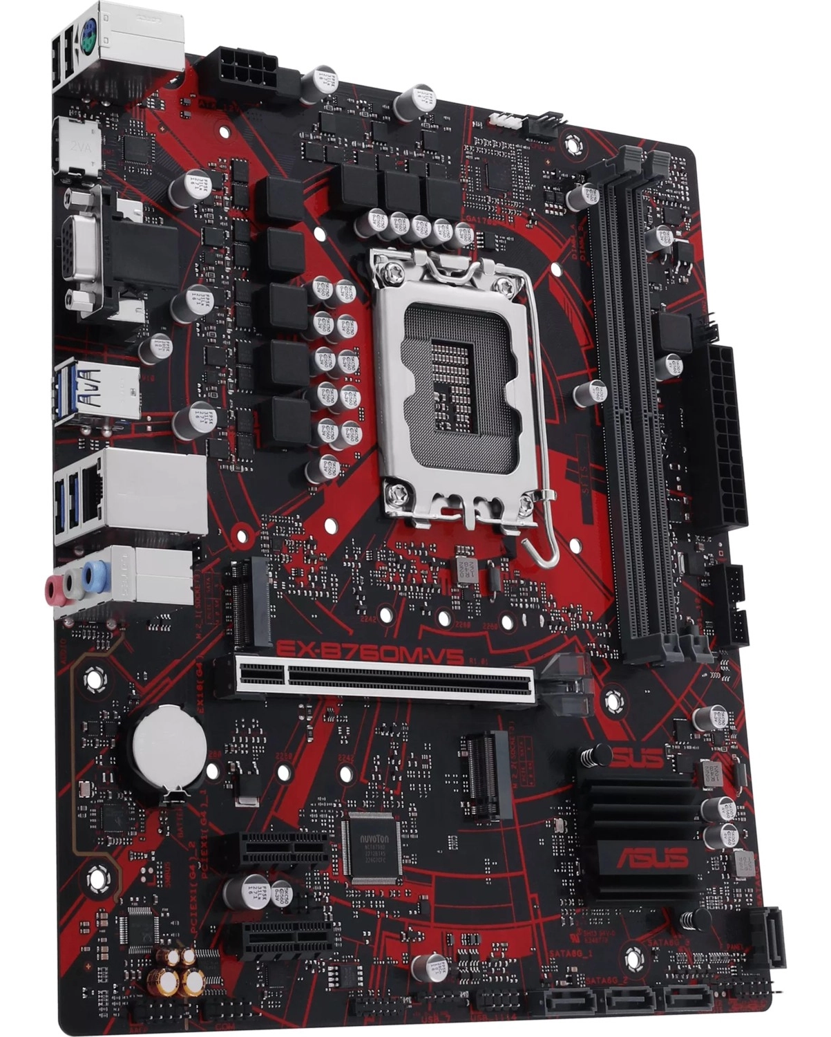 Asus Ex-B760M-V5 Intel B760 Lga1700 Ddr5 8000 Hdmi Vga Çift M2 Usb3.2 2.5Gbit Lan Matx (Ex-B760M-V5) Anakart - Görsel 3