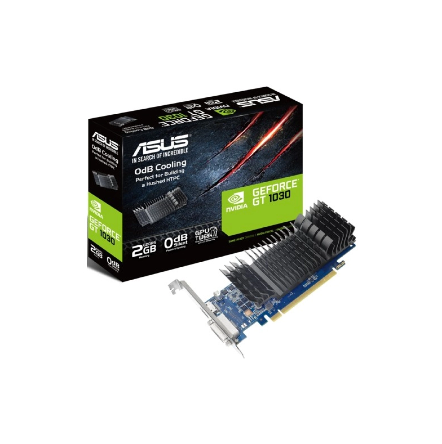 Asus Geforce Gt 1030 2Gb 64Bit Gddr5 1506Mhz Oc Dvi Hdmi Low Profile (Gt1030-Sl-2G-Brk) Ekran Karti ürün görseli