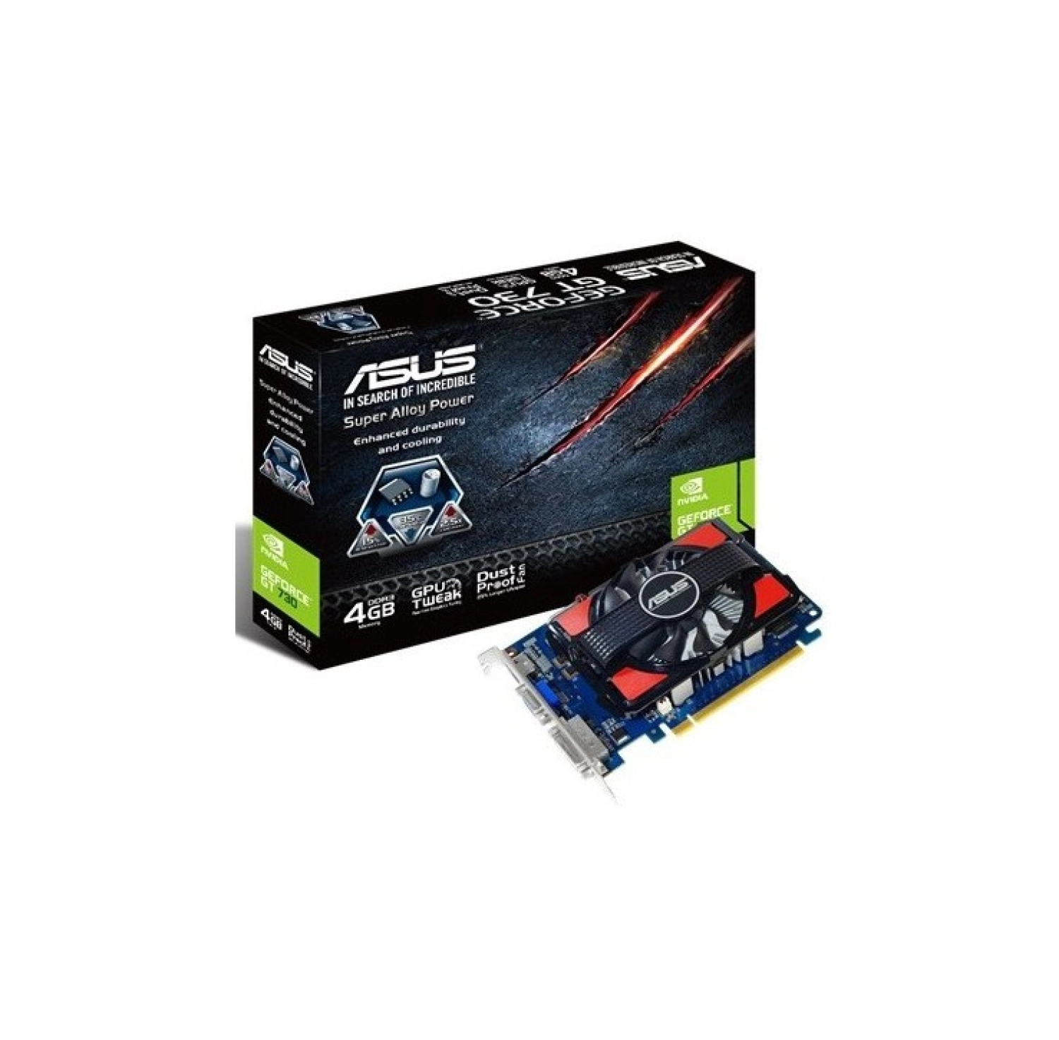 Asus Nvidia Geforce Gt 730 4Gb 128Bit Ddr3 (Dx11) Pci-E 2.0 Ekran Kartı (Gt730-4Gd3) ürün görseli