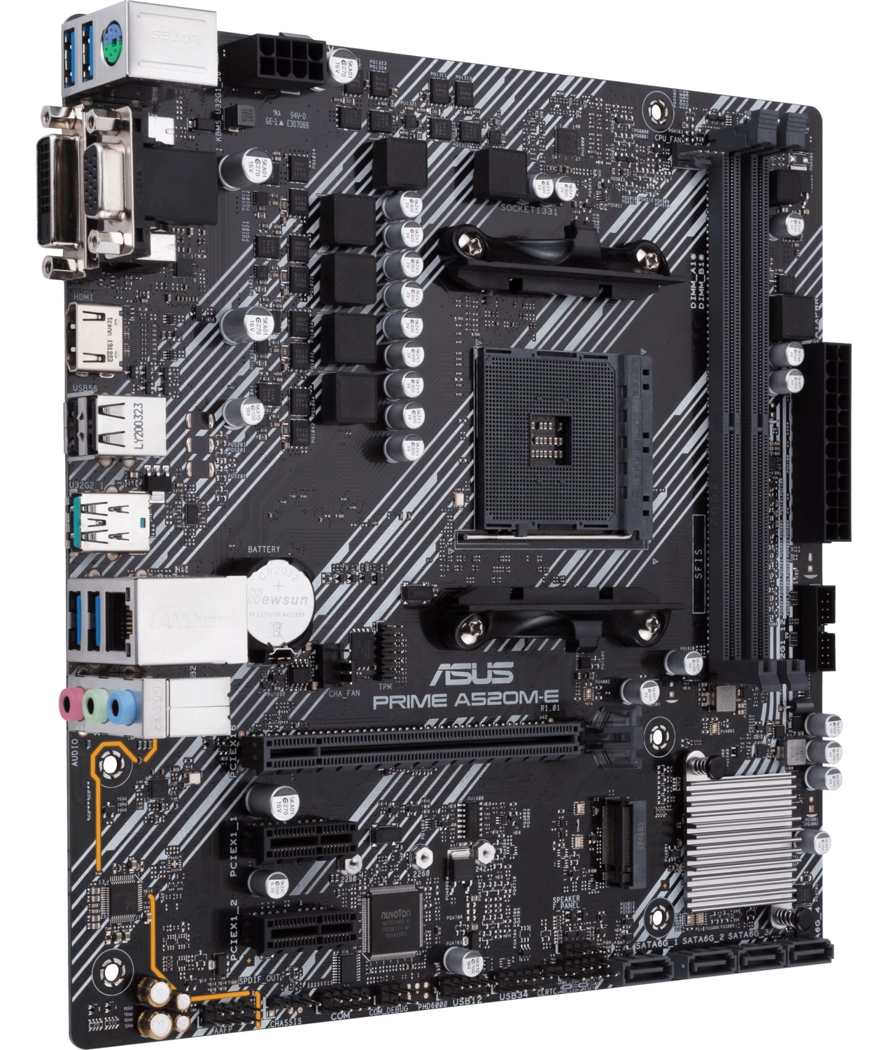 Asus Prime A520M-E Amd A520 Am4 Ddr4 4400 Hdmı Dvı Vga M2 Usb3.2 Matx(Prıme A520M-E) Anakart - Görsel 2