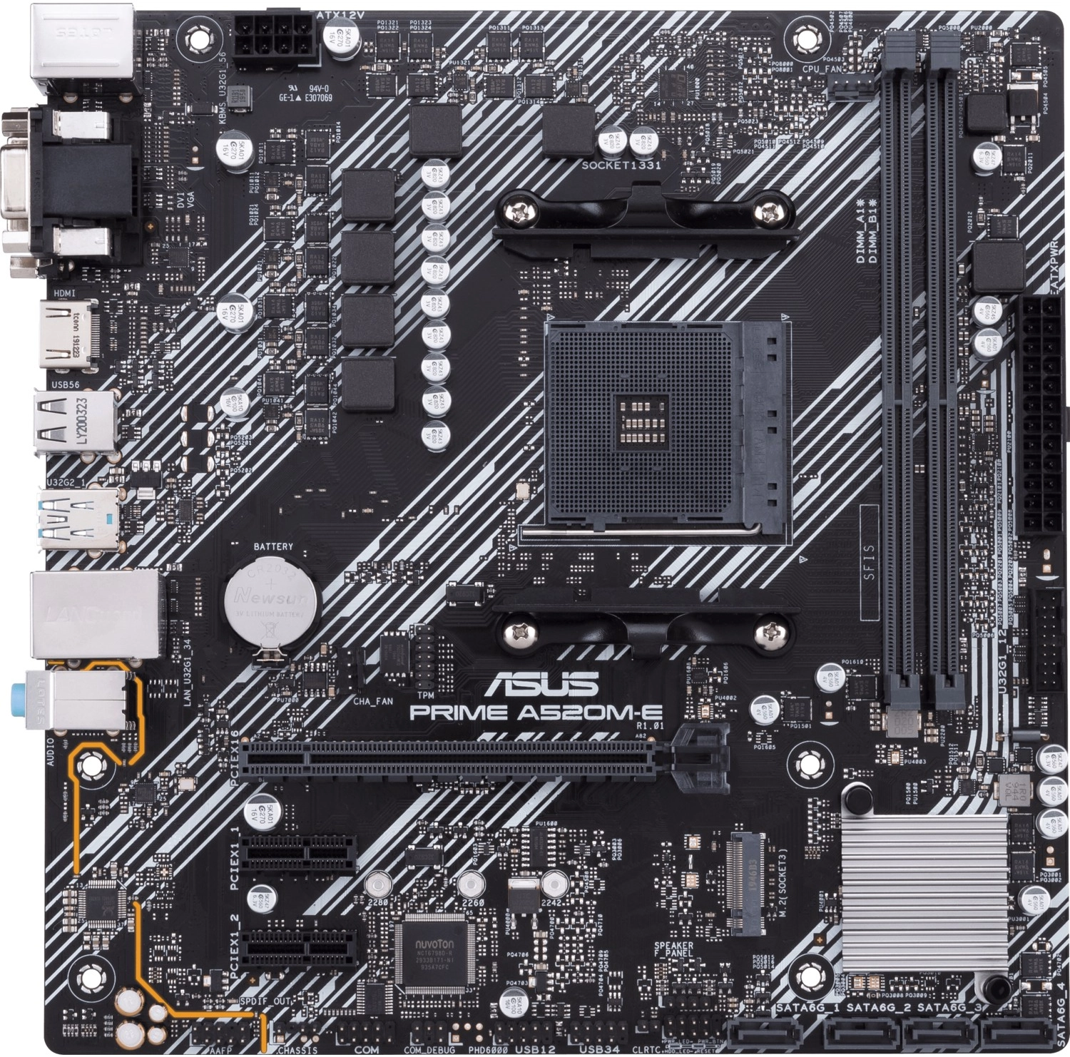Asus Prime A520M-E Amd A520 Am4 Ddr4 4400 Hdmı Dvı Vga M2 Usb3.2 Matx(Prıme A520M-E) Anakart ürün görseli