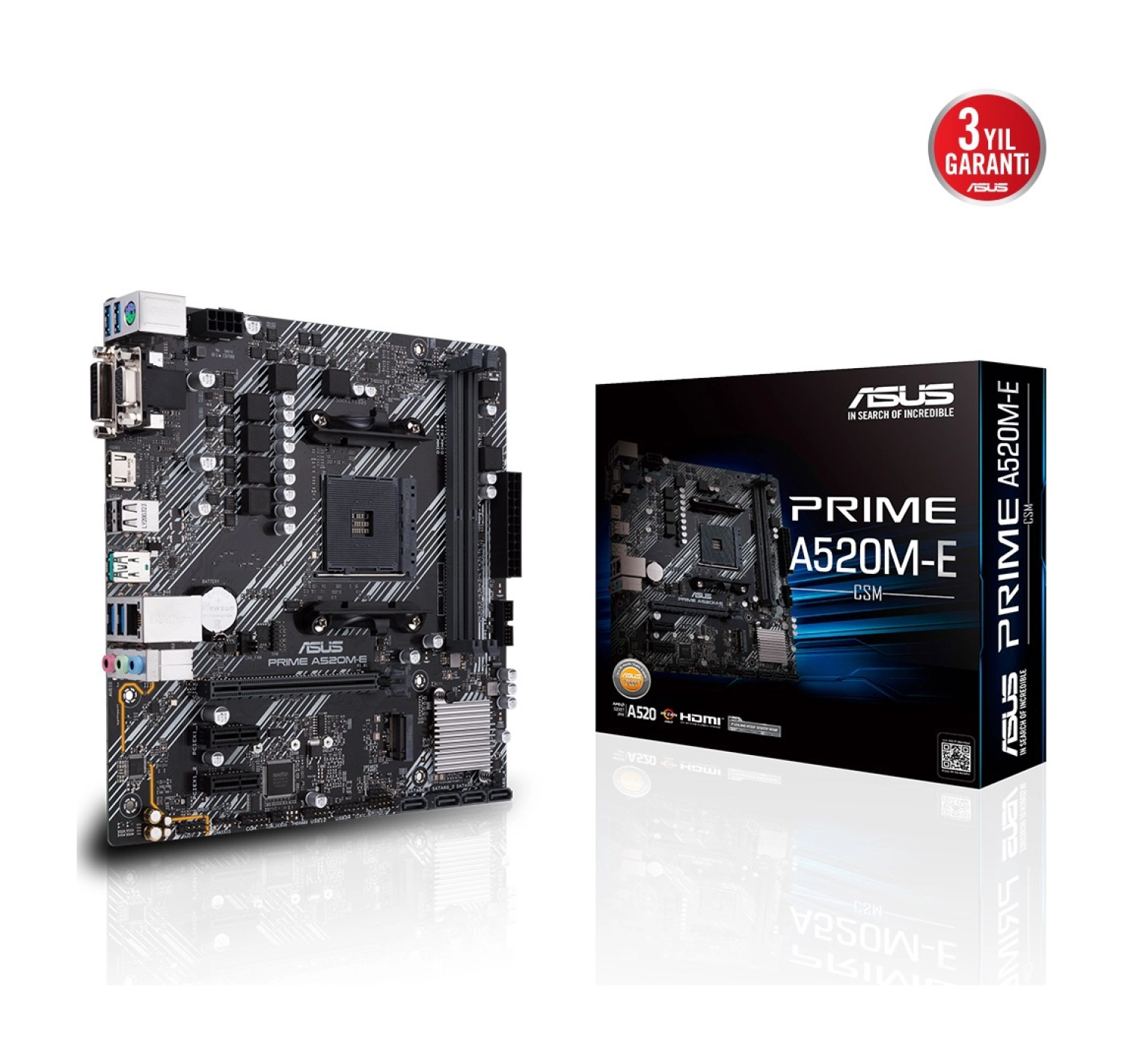 Asus Prime A520M-E/Csm Amd A520 Am4 Ddr4 Matx Anakart ürün görseli